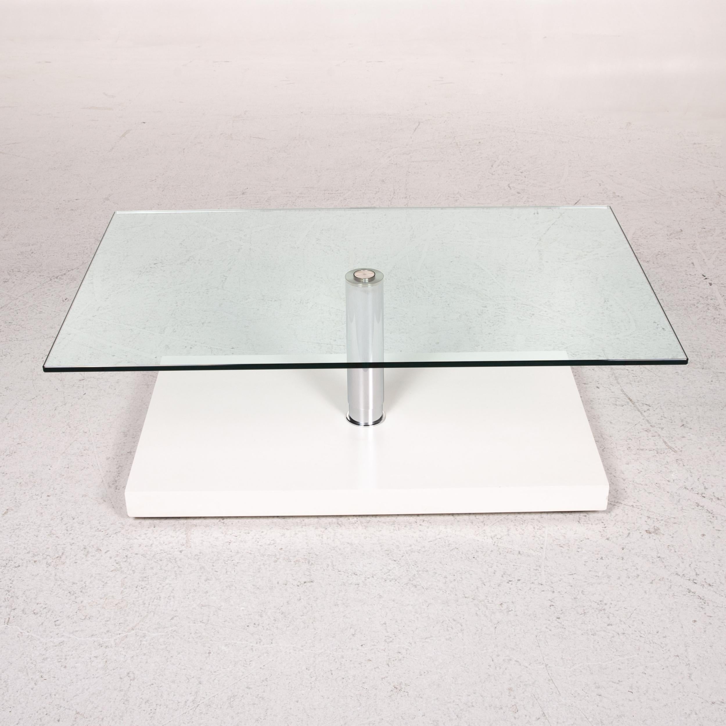 Ronald Schmitt K 436 Glass Coffee Table White Table 3