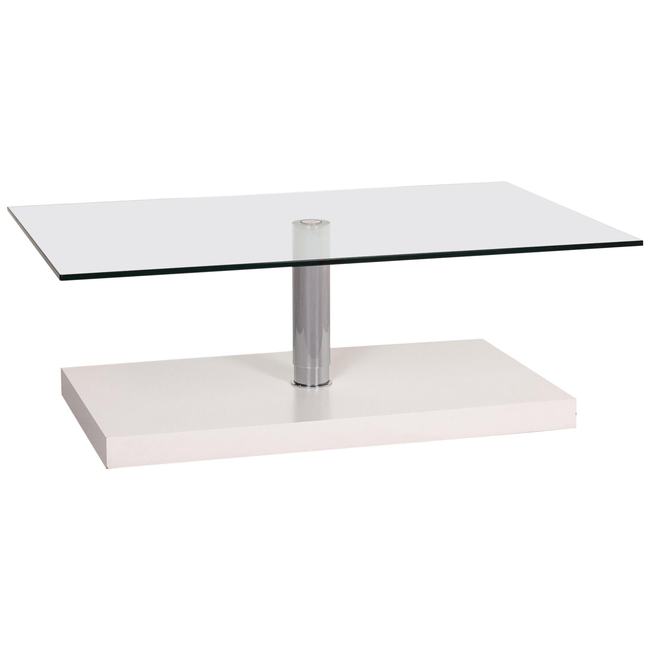 Ronald Schmitt K 436 Glass Coffee Table White Table