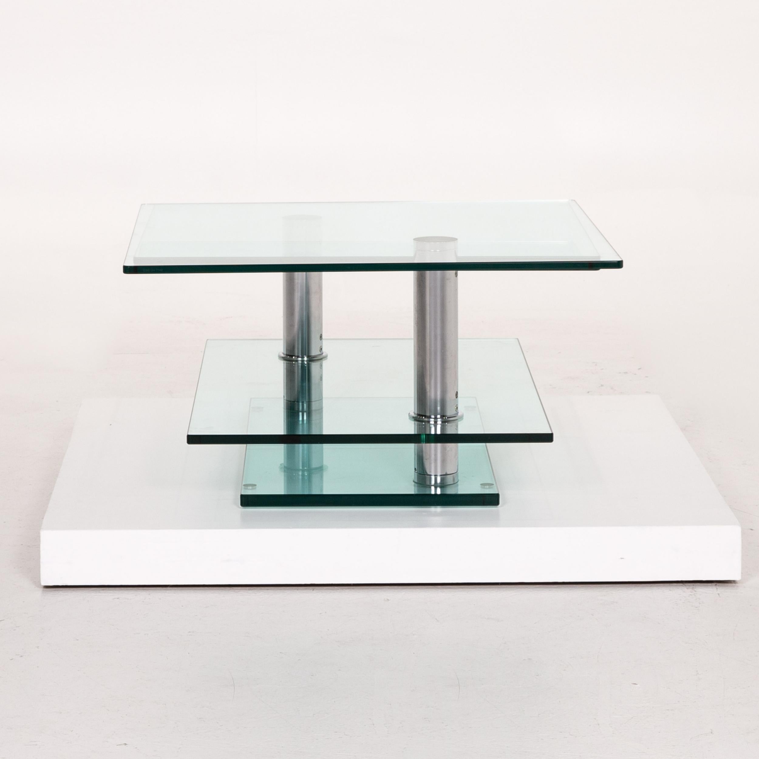 Ronald Schmitt K 500 Glass Coffee Table Metal Table Function Adjustable For Sale 2