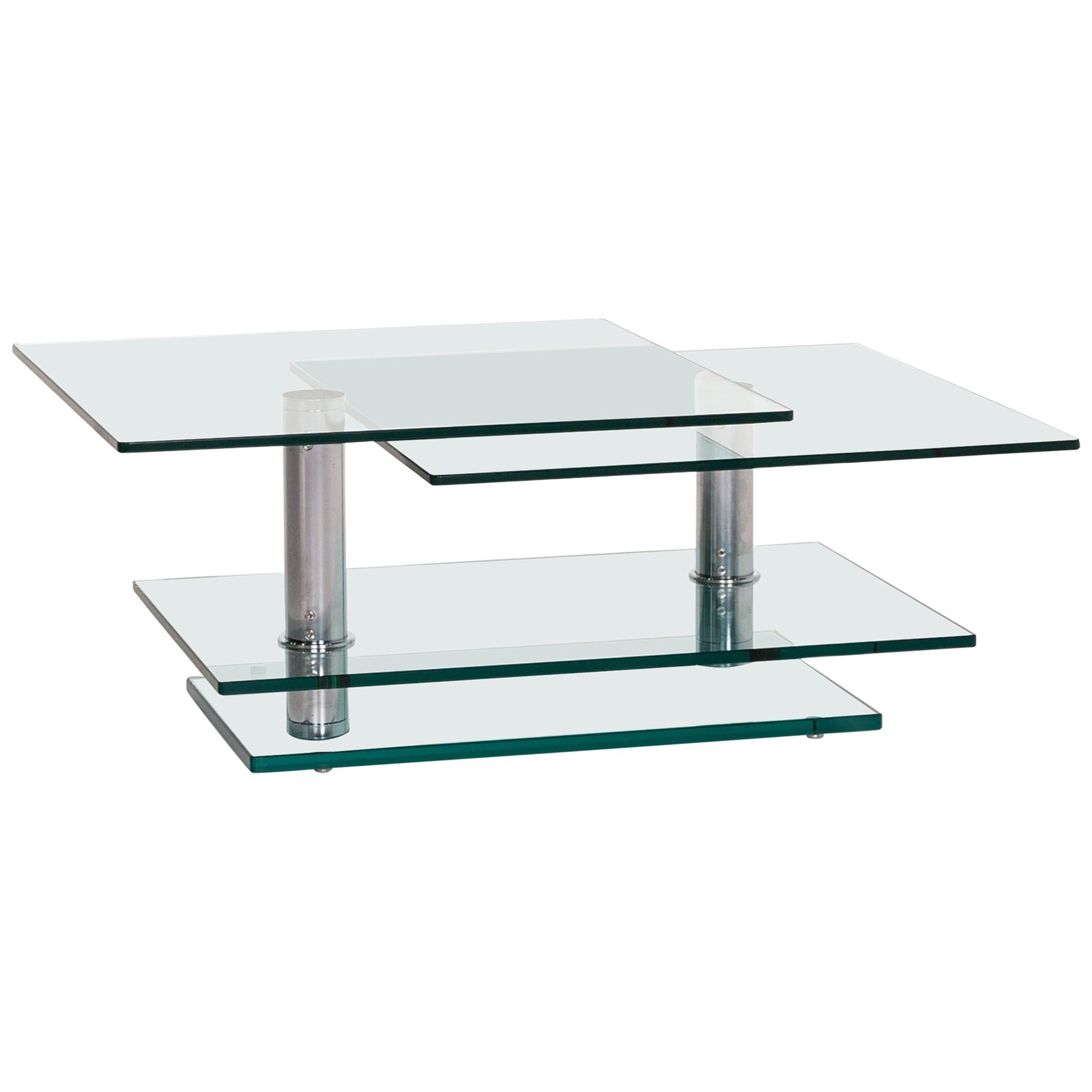 Ronald Schmitt K 500 Glass Coffee Table Metal Table Function Adjustable For Sale