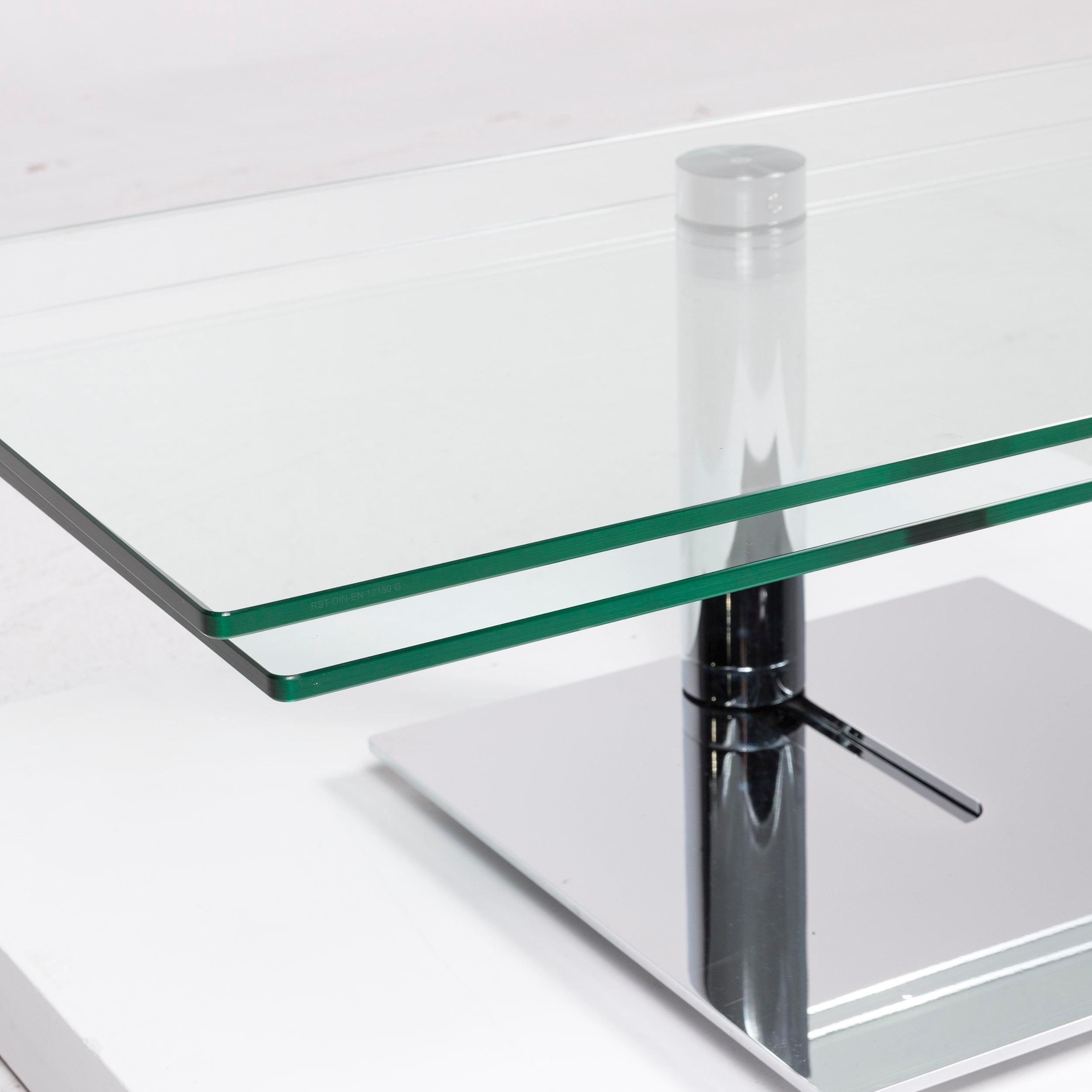 Modern Ronald Schmitt K 620 Glass Coffee Table Silver Table