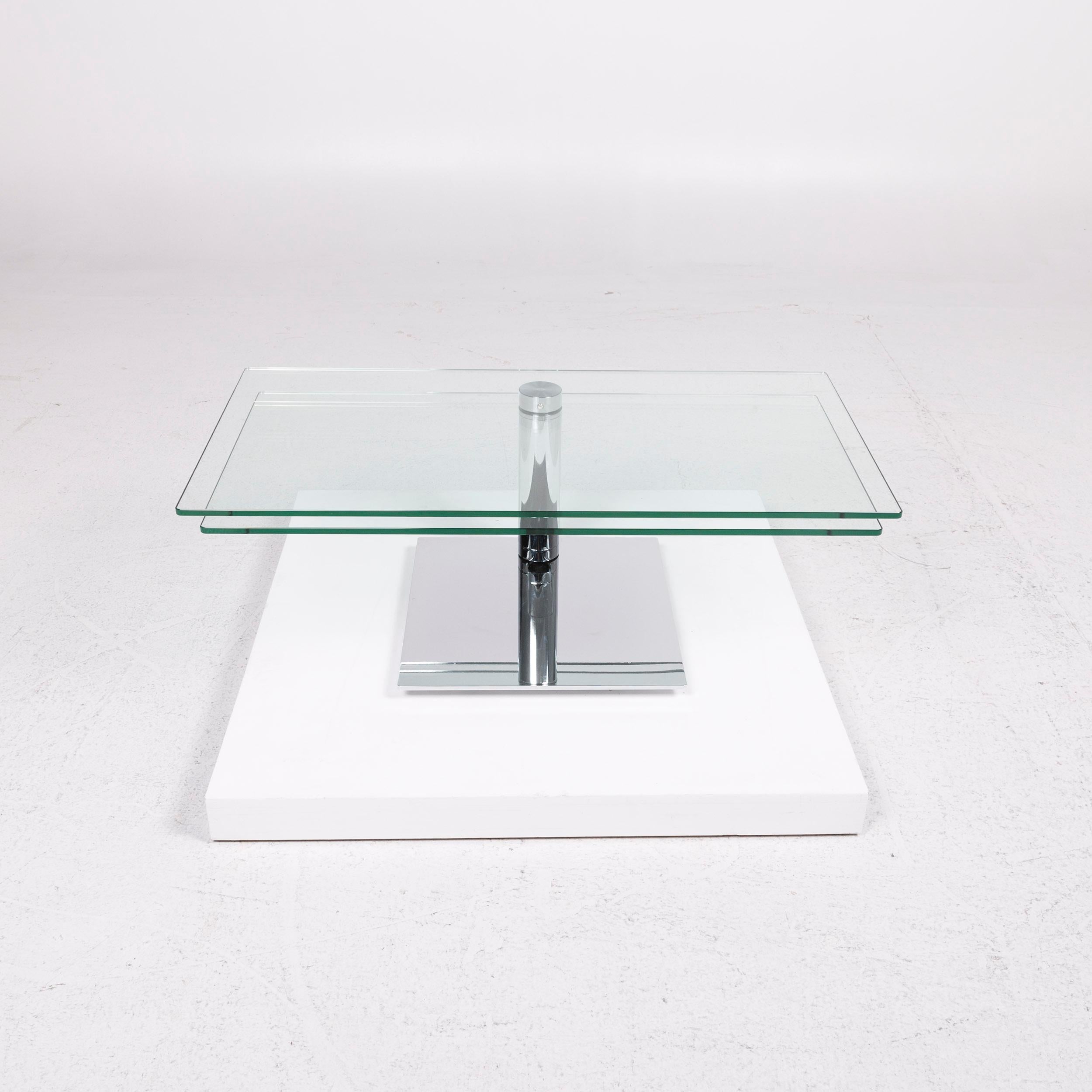 Contemporary Ronald Schmitt K 620 Glass Coffee Table Silver Table