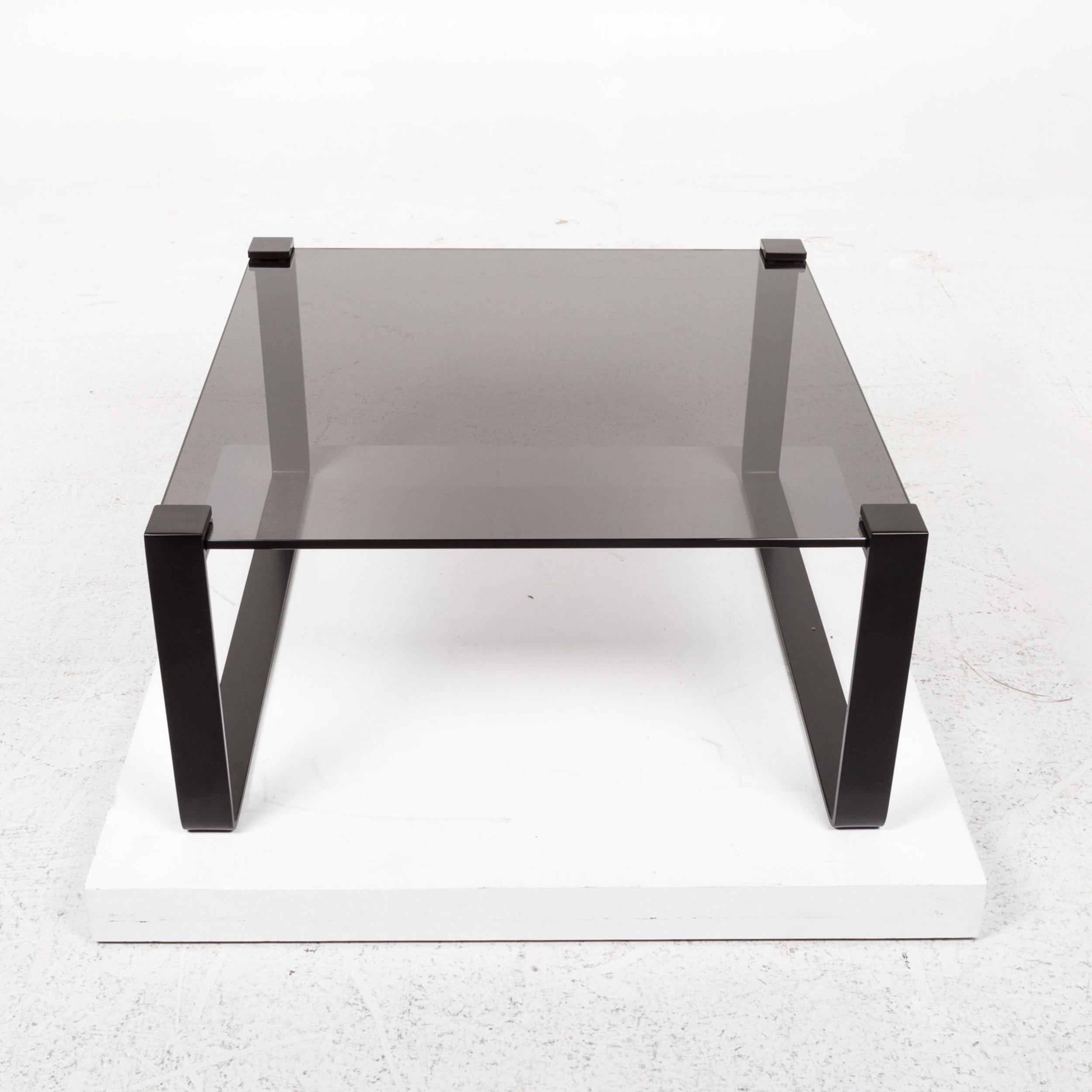 Ronald Schmitt K 830 Glass Coffee Table Gray Anthracite Table In Good Condition For Sale In Cologne, DE