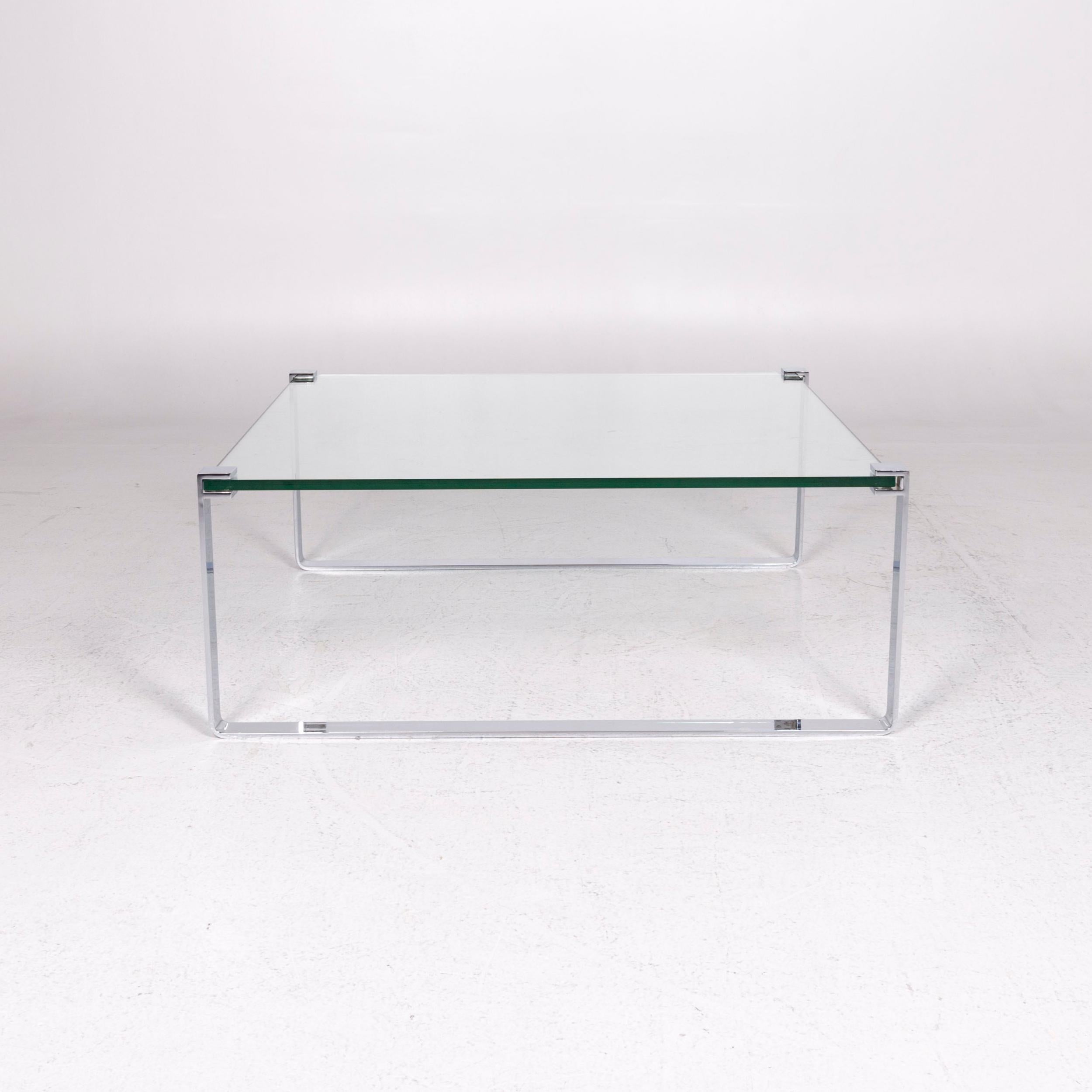 Ronald Schmitt K 830 Glass Coffee Table Silver Table For Sale 1
