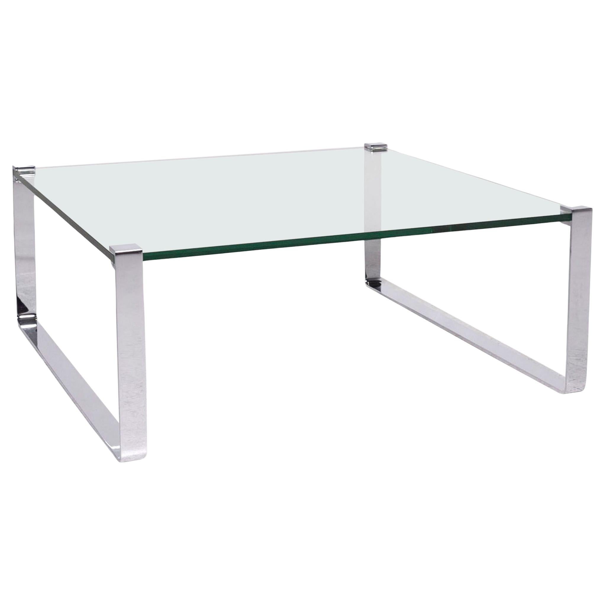 Ronald Schmitt K 830 Glass Coffee Table Silver Table For Sale