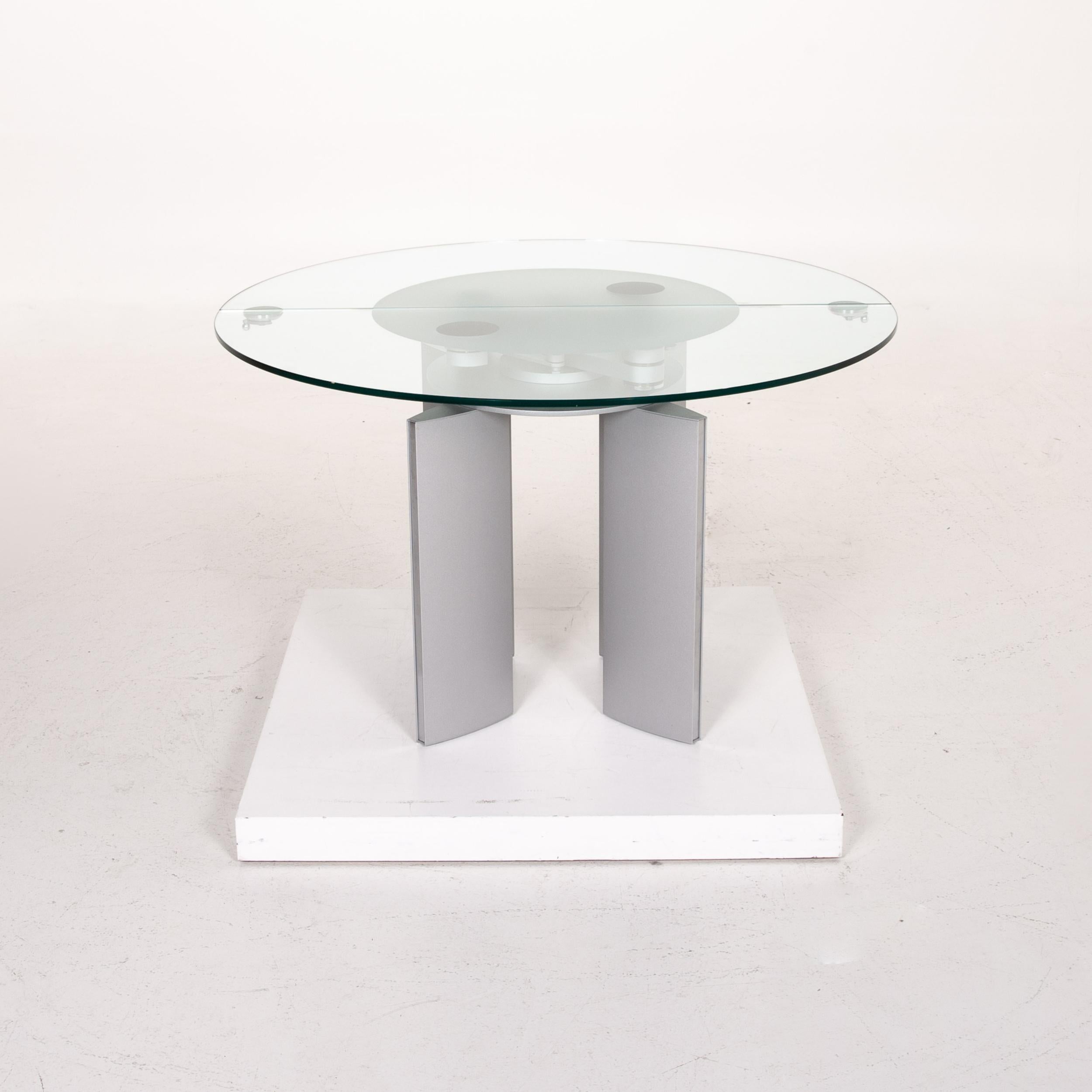 Ronald Schmitt K / G 750 / E Glass Dining Table Metal Table For Sale 2