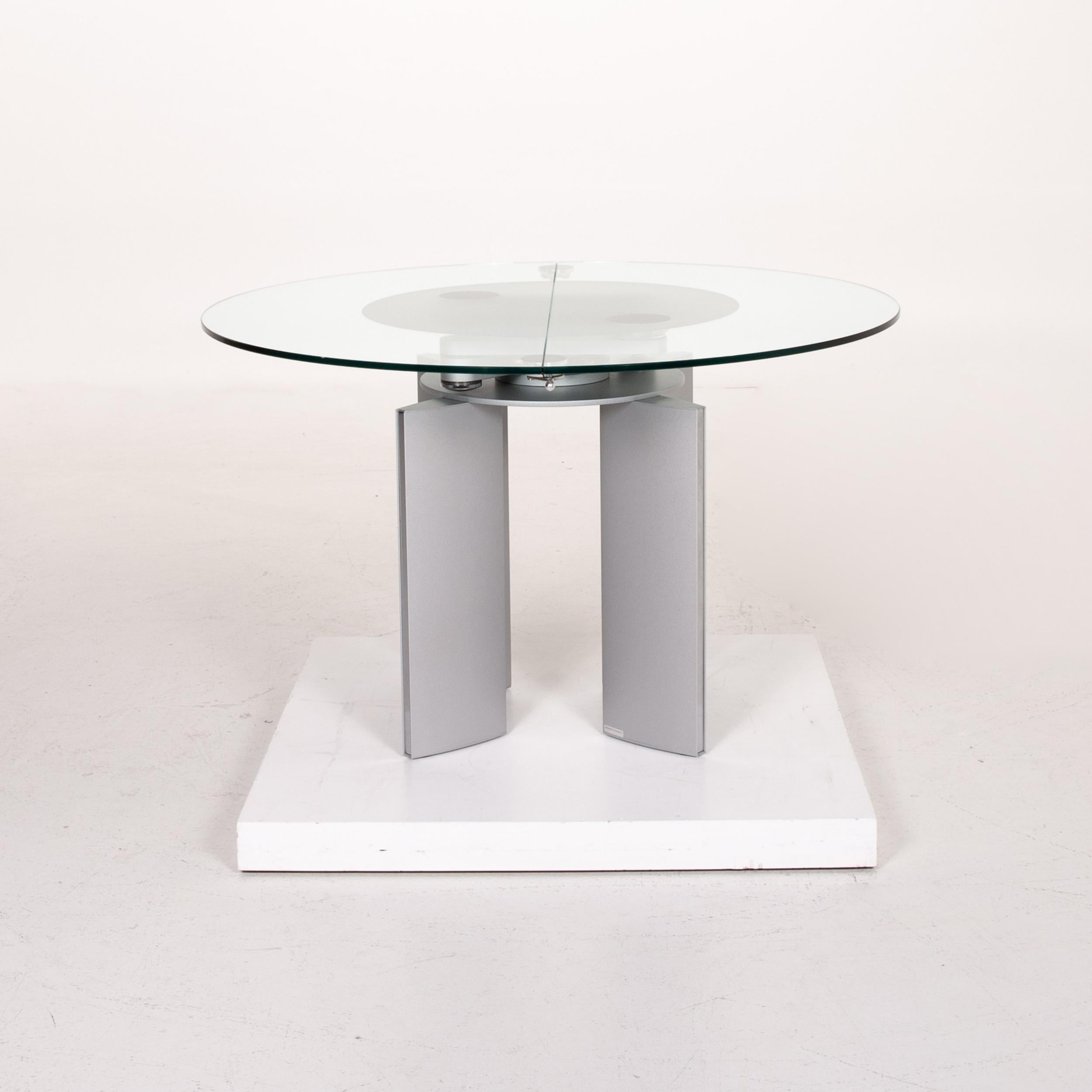 Ronald Schmitt K / G 750 / E Glass Dining Table Metal Table For Sale 3