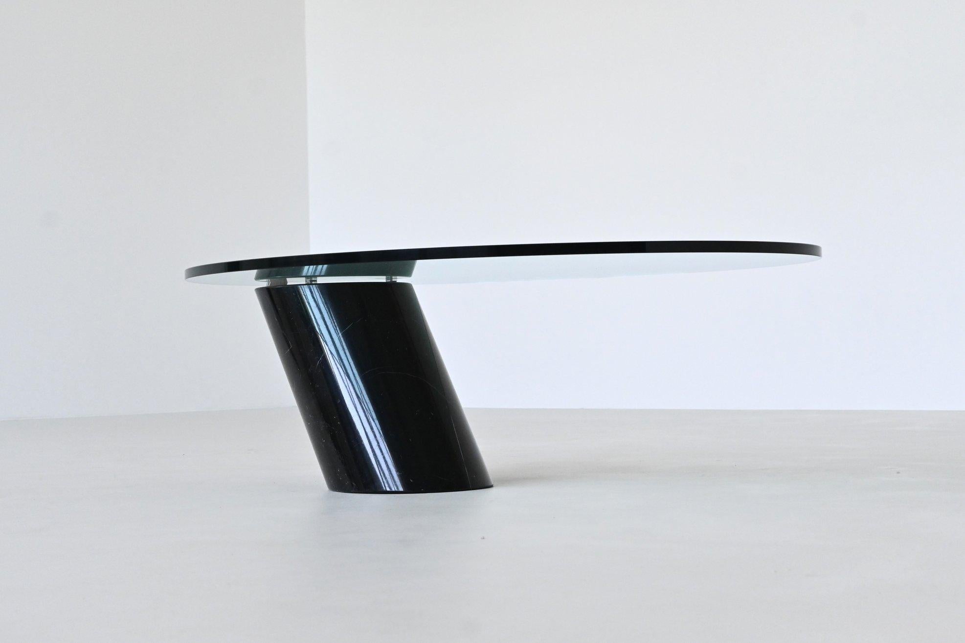 Ronald Schmitt Table basse K1000 marbre noir Suisse 1974 1