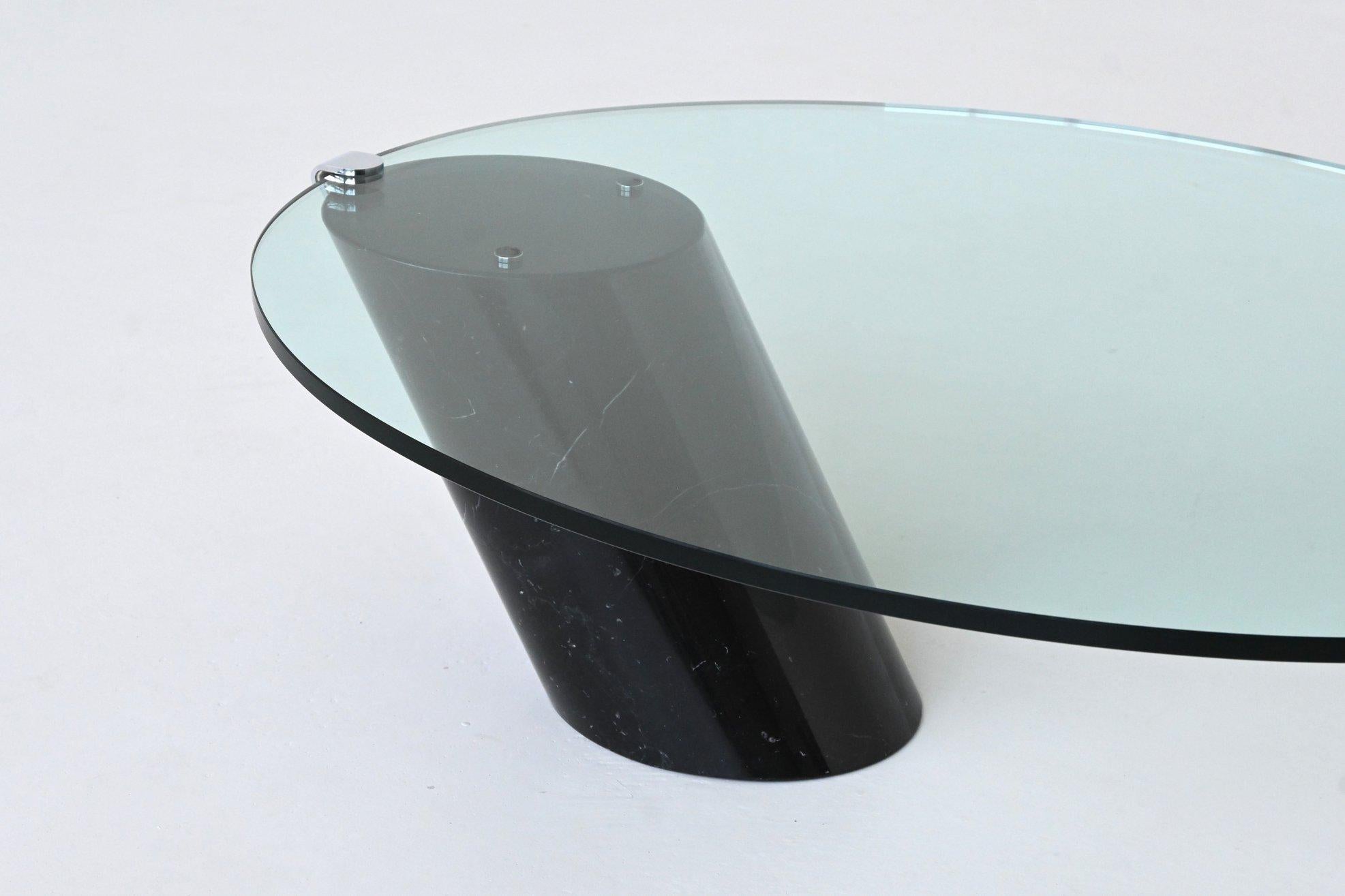 Ronald Schmitt Table basse K1000 marbre noir Suisse 1974 3
