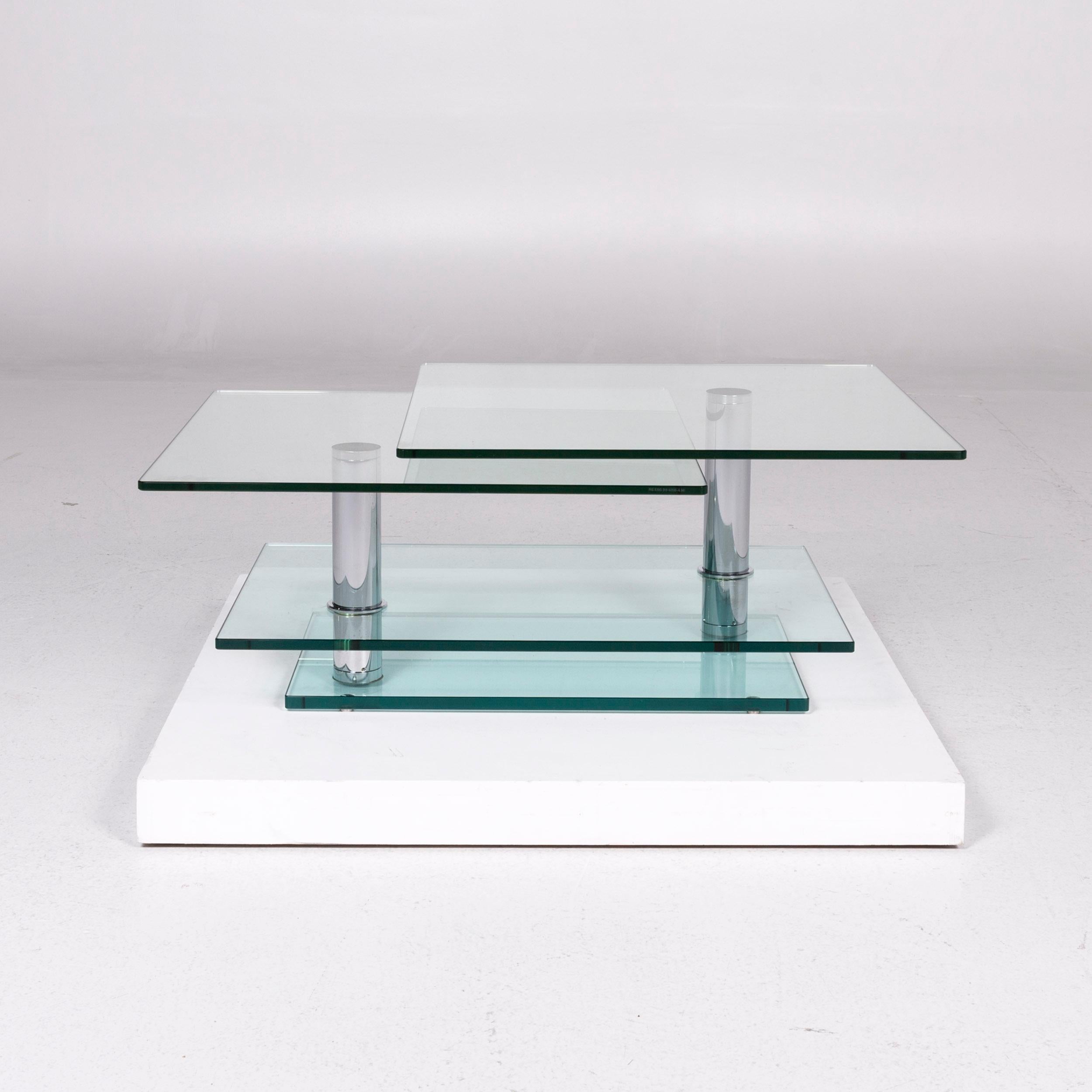Modern Ronald Schmitt K500 Glass Coffee Table Function For Sale