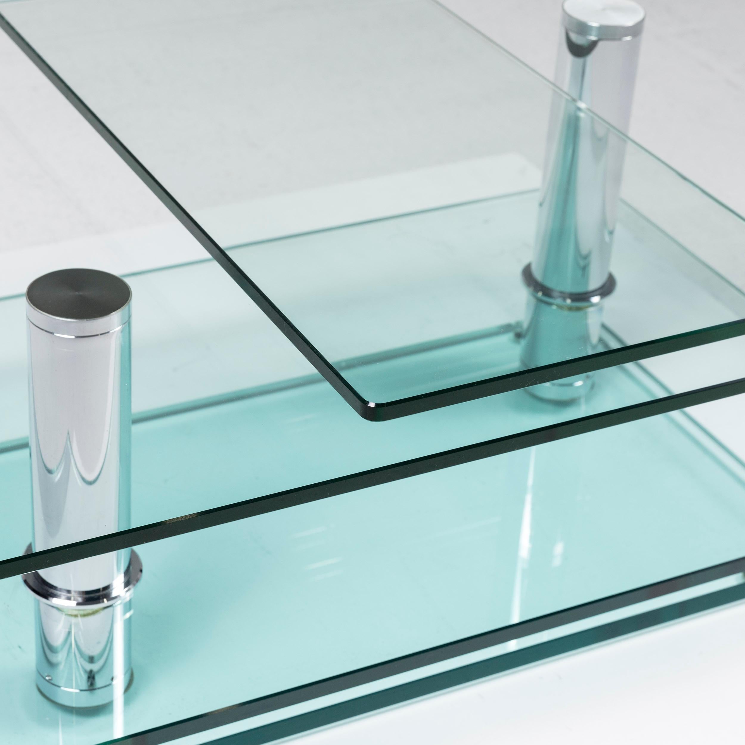 European Ronald Schmitt K500 Glass Coffee Table Function For Sale