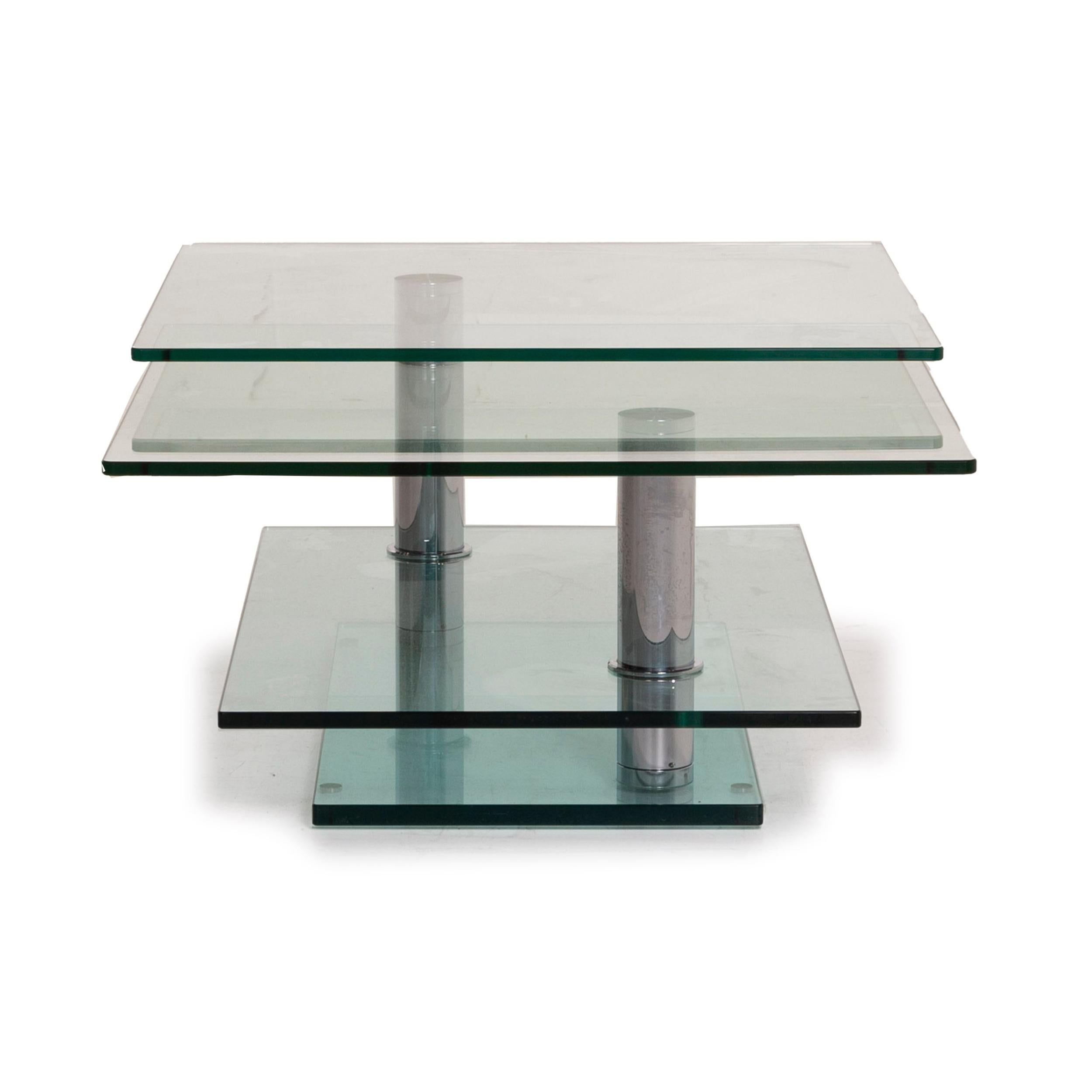 Ronald Schmitt K500 Glass Table Coffee Table Chrome Function For Sale 1
