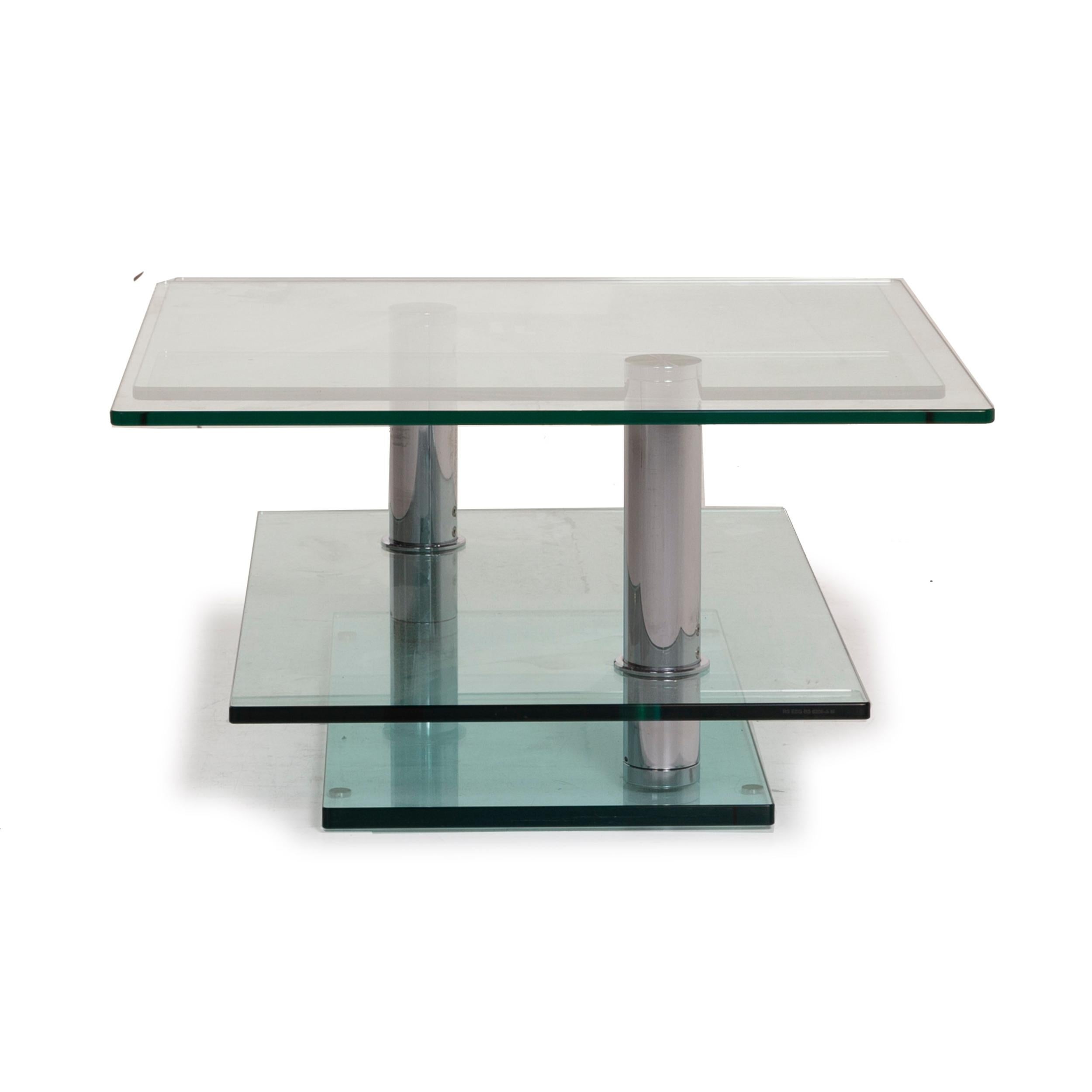 Ronald Schmitt K500 Glass Table Coffee Table Chrome Function For Sale 3