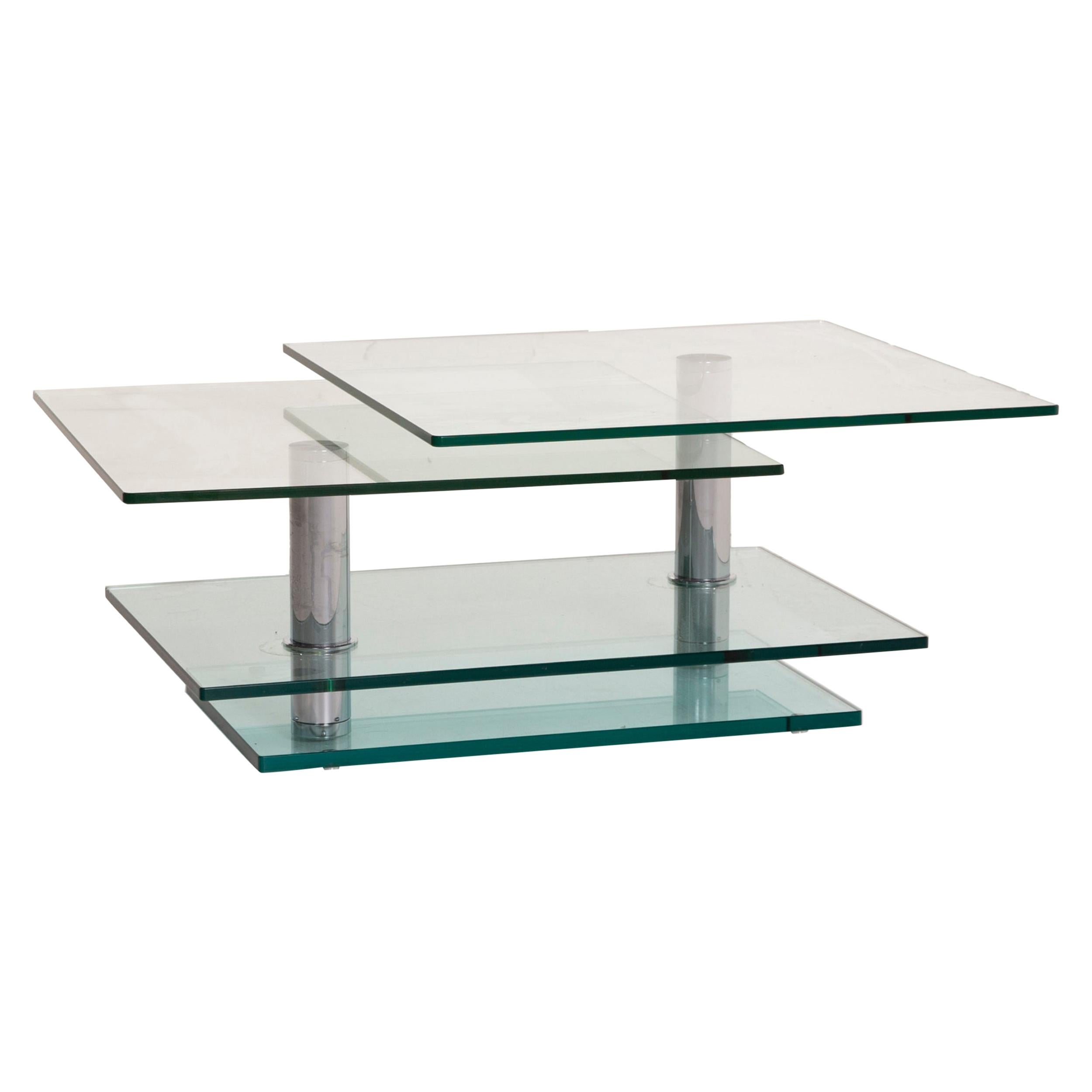 Ronald Schmitt K500 Glass Table Coffee Table Chrome Function For Sale