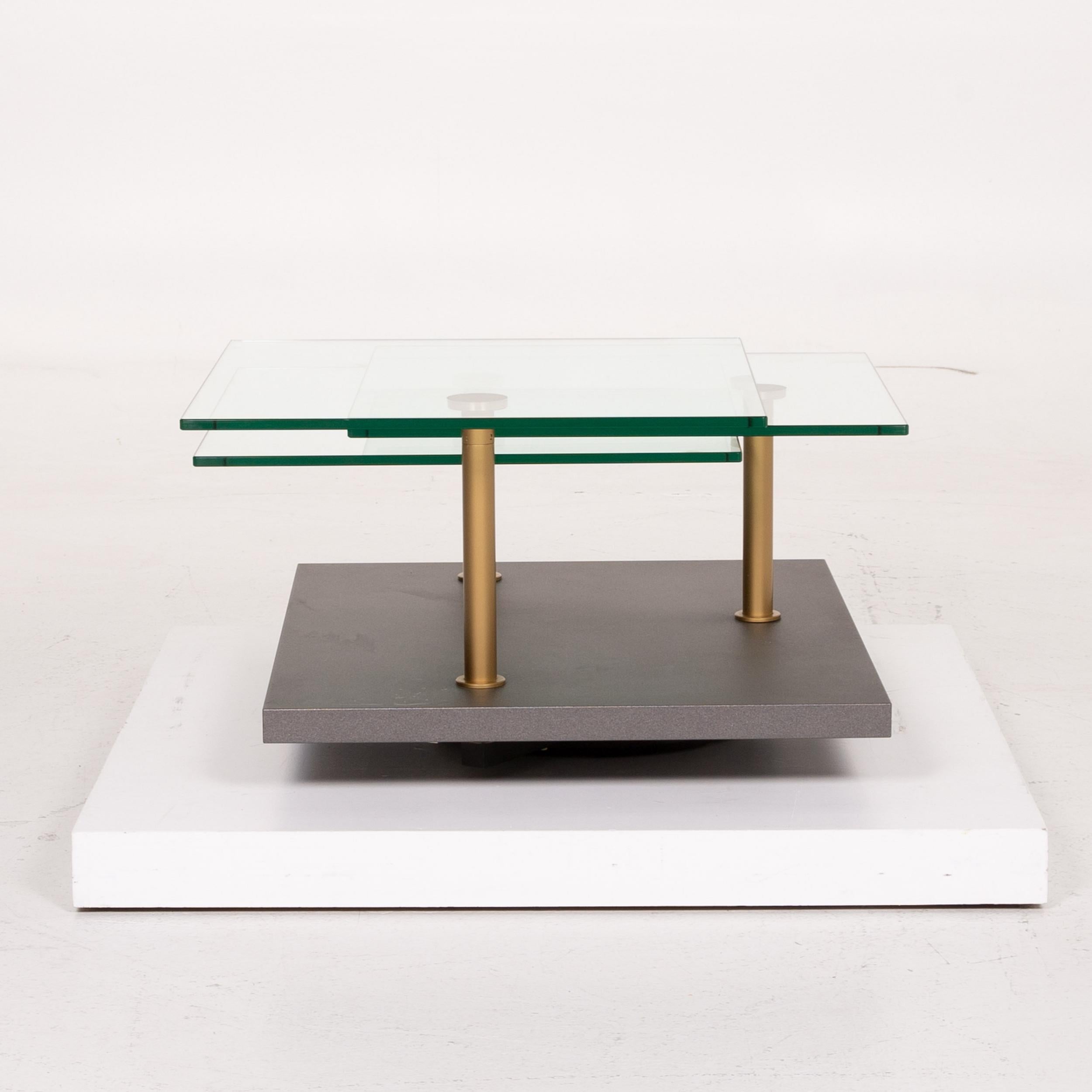 Ronald Schmitt K505 Glass Table Gray Coffee Table For Sale 5