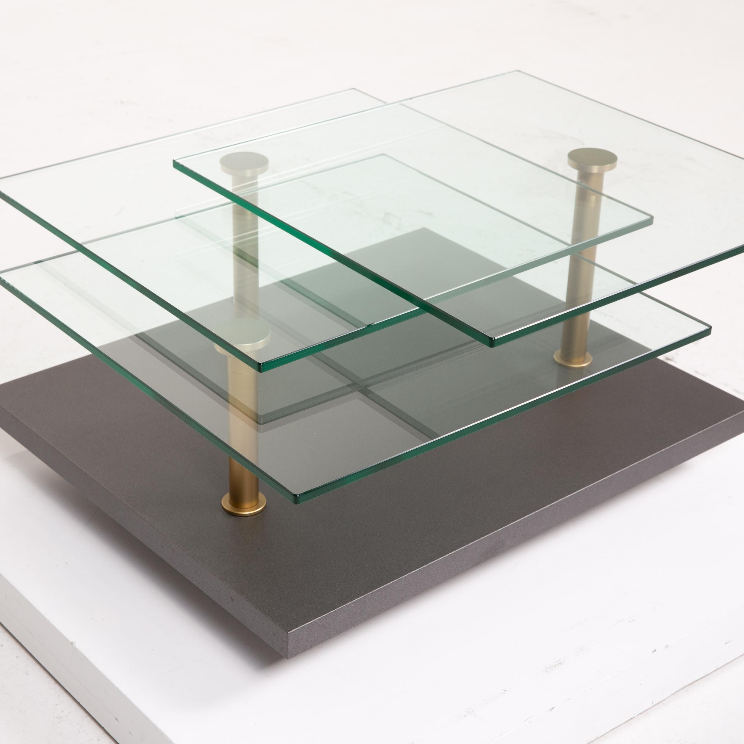 Modern Ronald Schmitt K505 Glass Table Gray Coffee Table For Sale