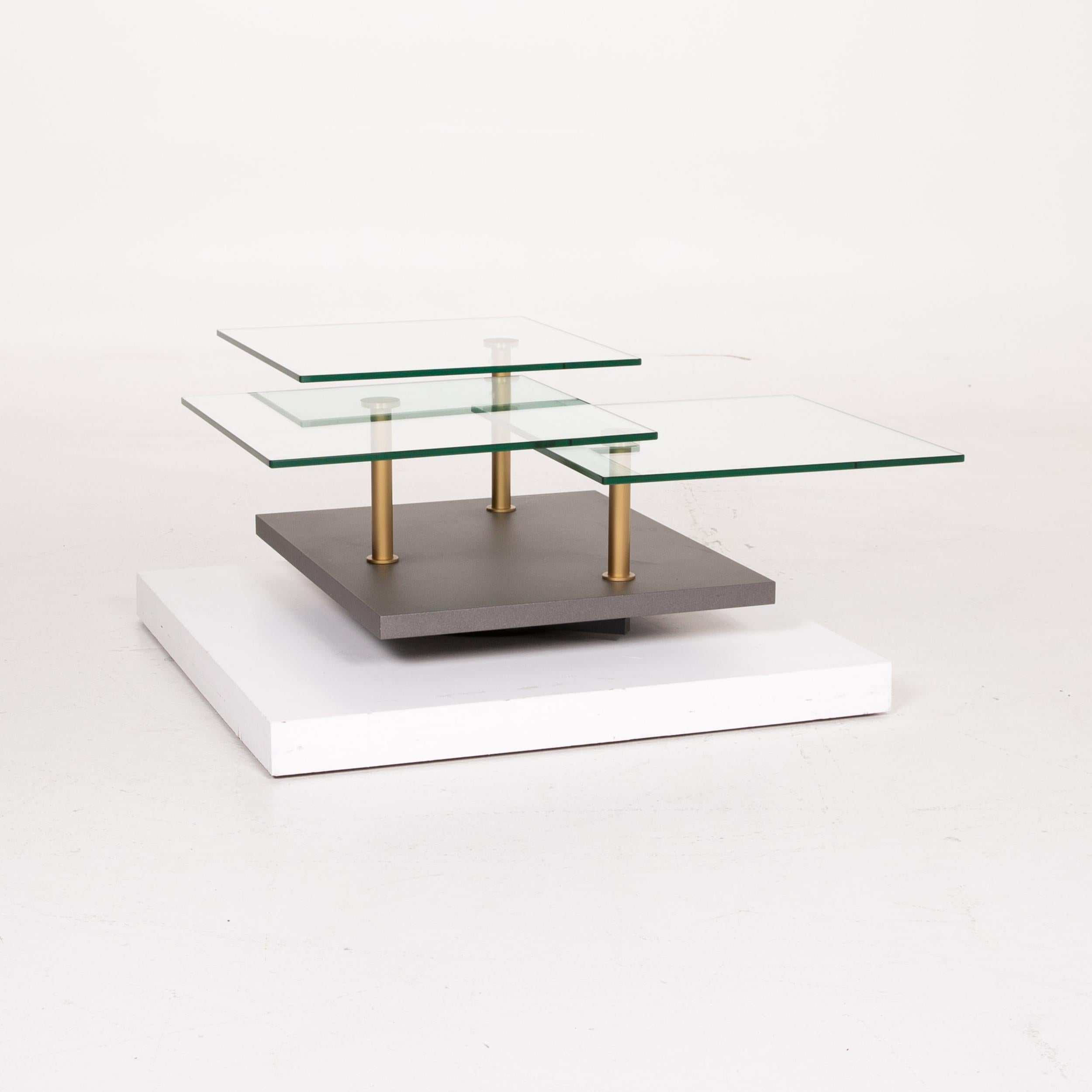 Ronald Schmitt K505 Glass Table Gray Coffee Table For Sale 1