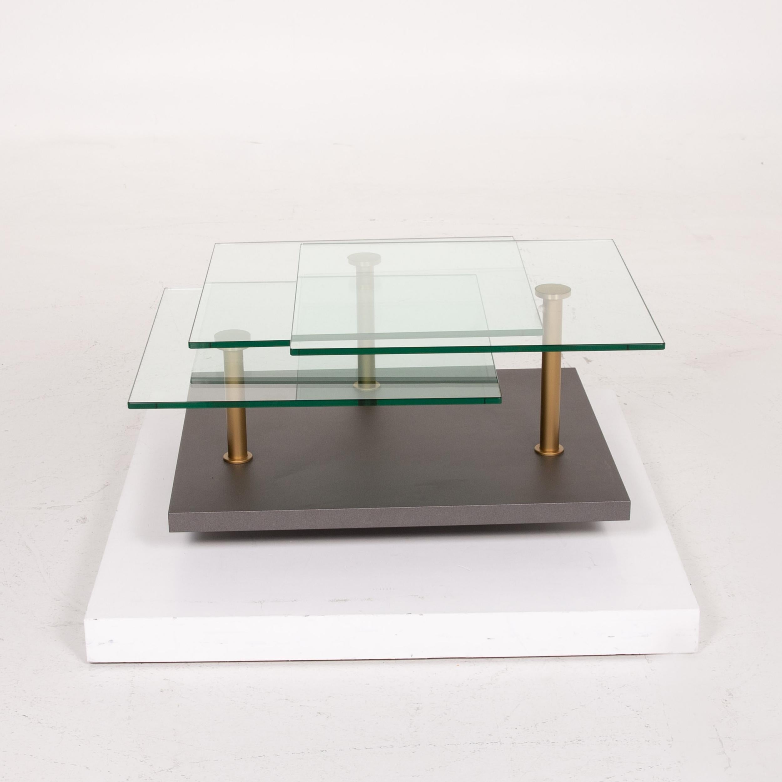 Ronald Schmitt K505 Glass Table Gray Coffee Table For Sale 2