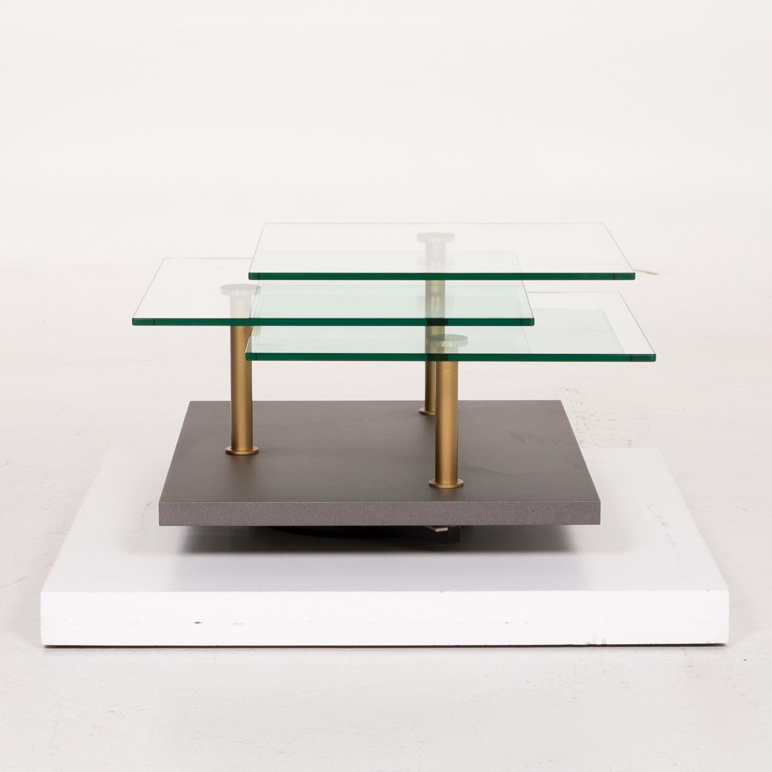 Ronald Schmitt K505 Glass Table Gray Coffee Table For Sale 3