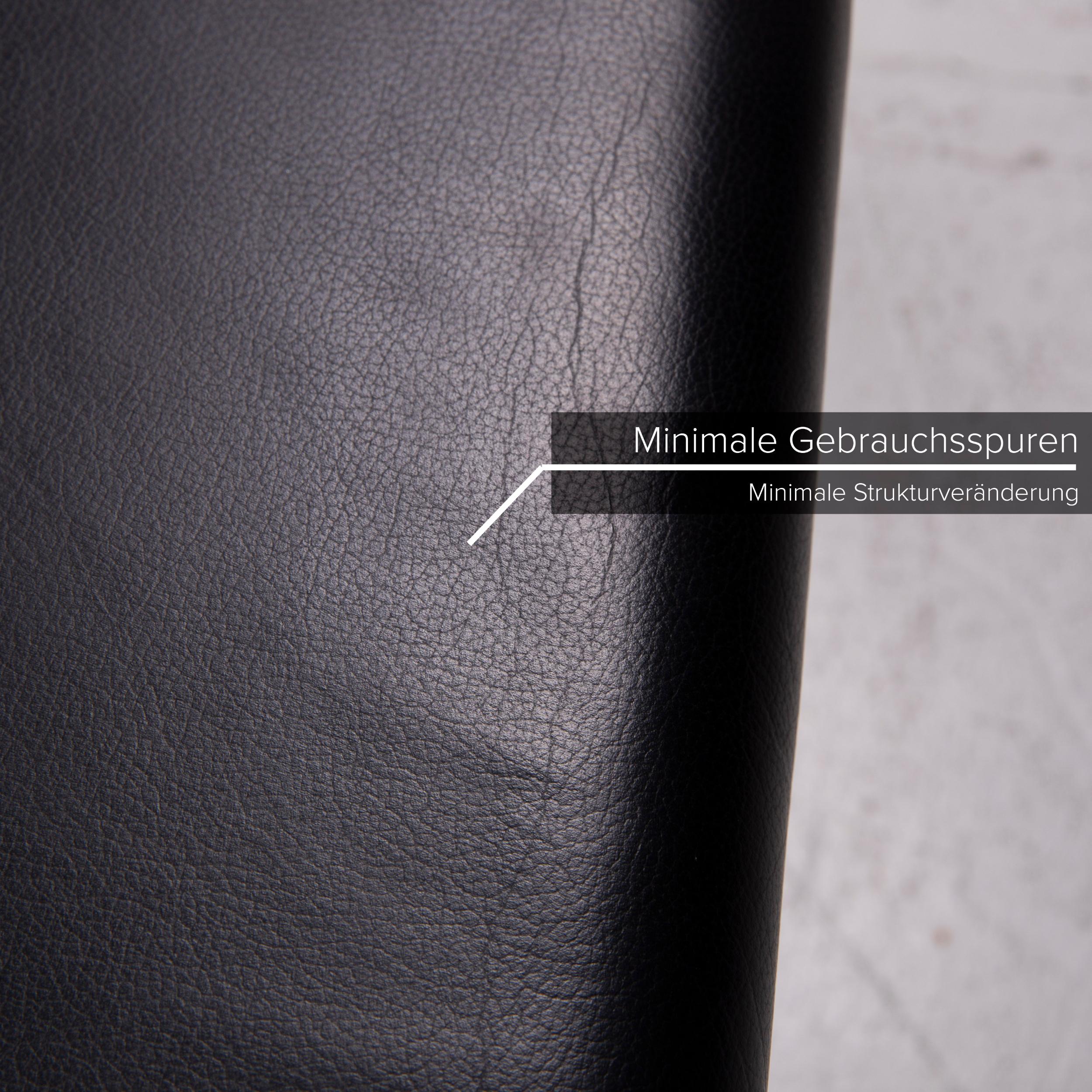 European Ronald Schmitt Leather Chair Black For Sale
