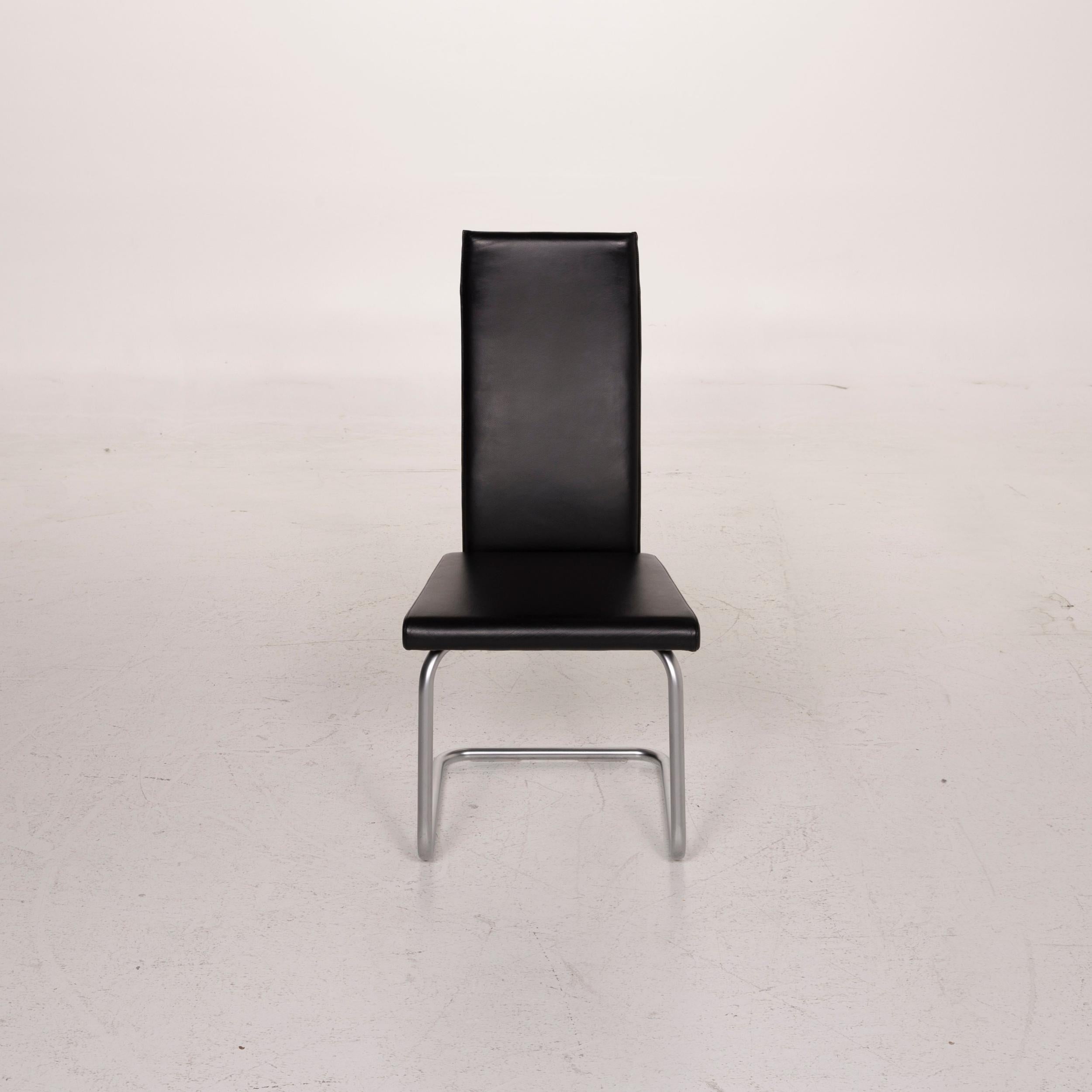 Ronald Schmitt Leather Chair Black For Sale 1