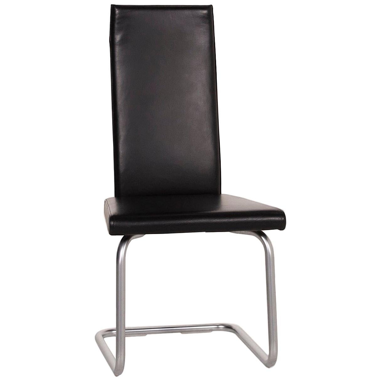 Ronald Schmitt Leather Chair Black For Sale