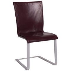 Ronald Schmitt Leather Chair Wine Red # 11818 TEST