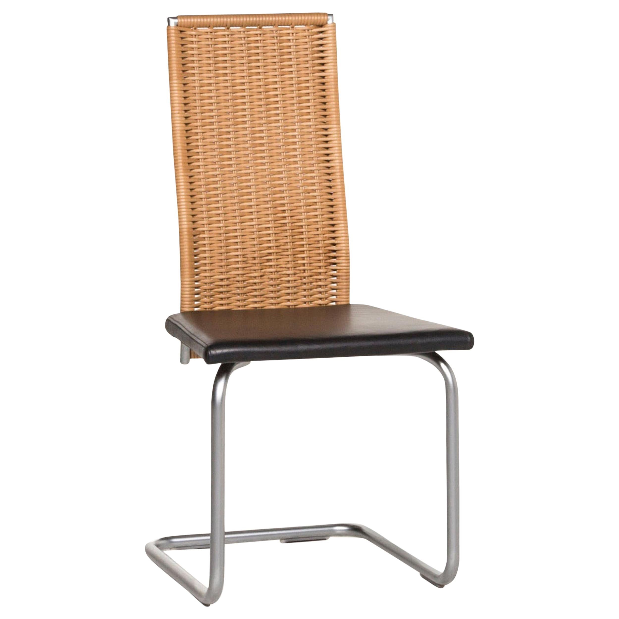 Ronald Schmitt RST 19 Leather Chair Black Dining Chair Armchair For Sale