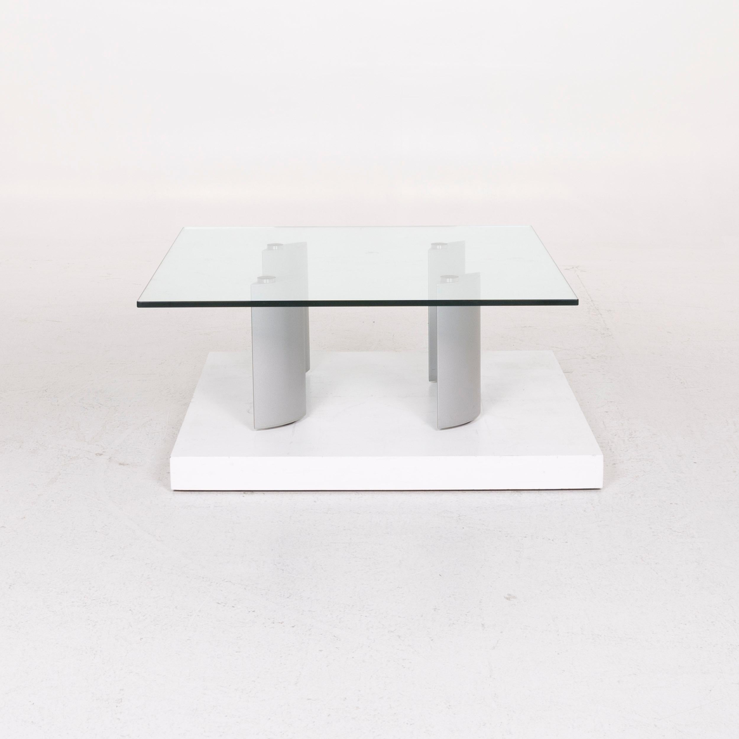 Ronald Schmitt Silver Glass Coffee Table For Sale 2