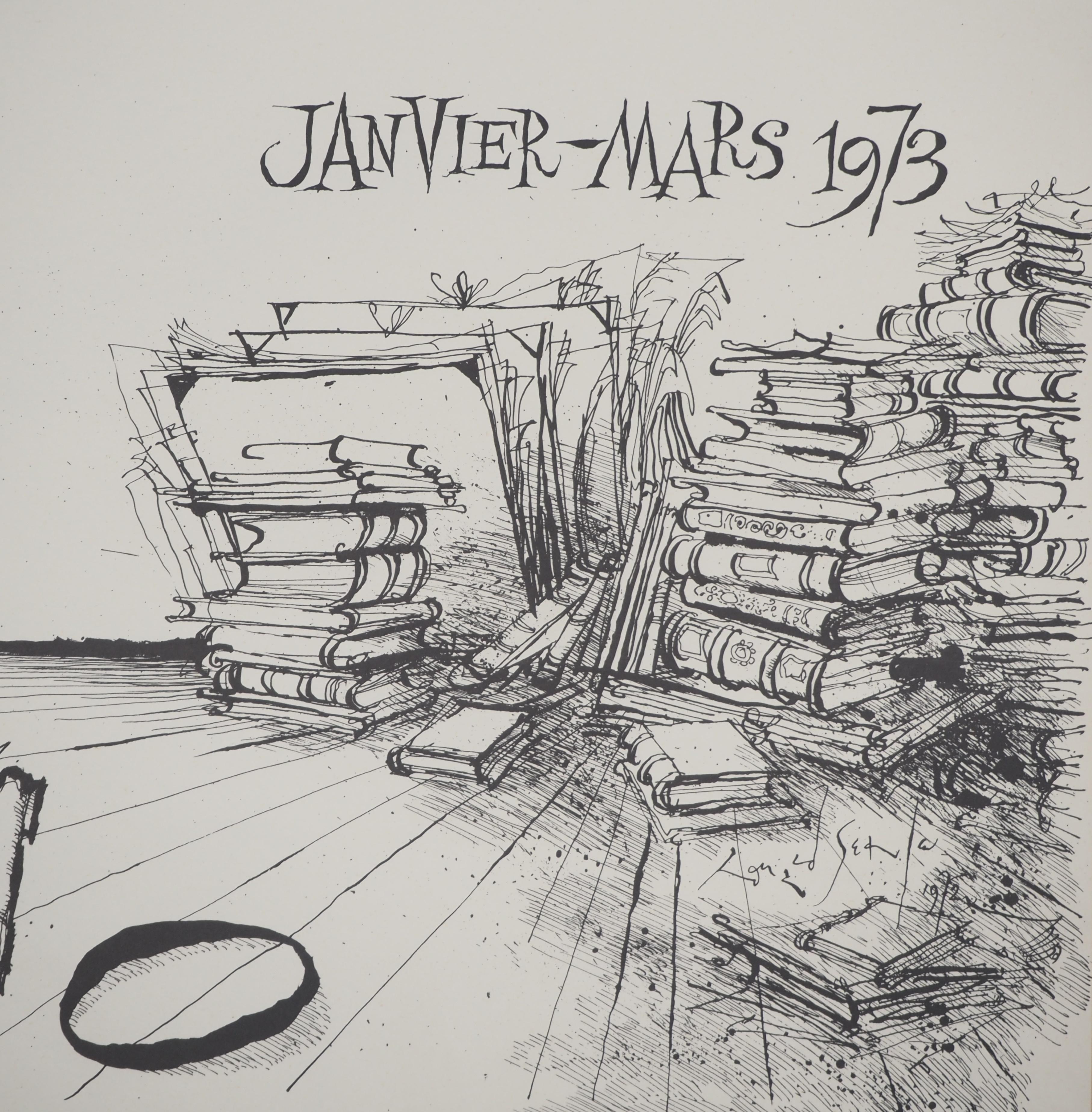 Ronald Searle (1920-2011)
L'amante dei libri, 1973

Litografia originale
Firmato nel piatto
Su carta 60 x 45 cm (circa 23,6 x 17,7 pollici)

INFORMAZIONI : Litografia realizzata per il poster della mostra 