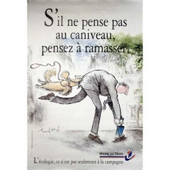 Cette charmante et impertinente affiche originale datant de 1985, réalisée par un célèbre illustrateur britannique, a été créée par un artiste de renom.