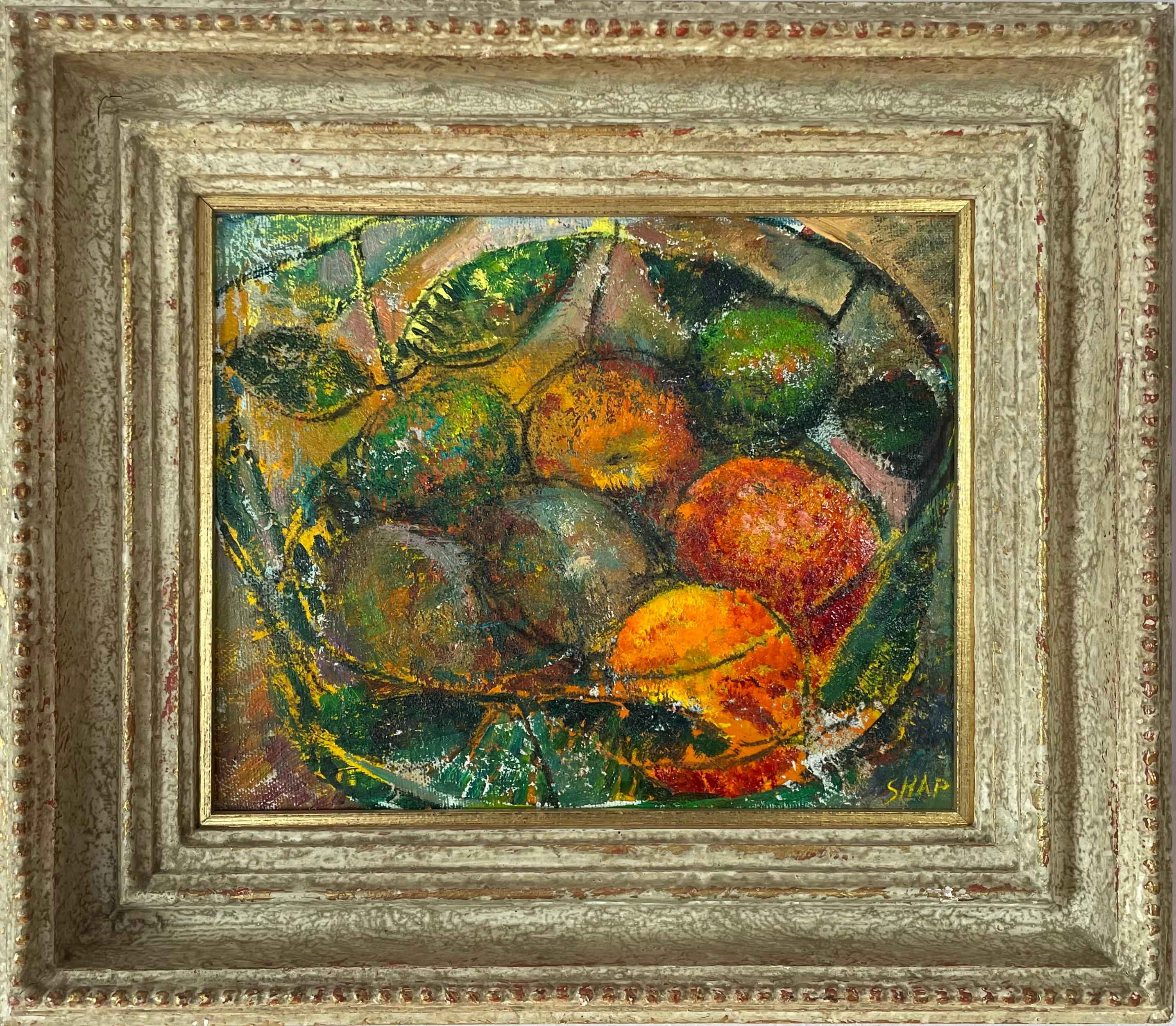Ronald Shap Still-Life Painting - Apples and Avocados 