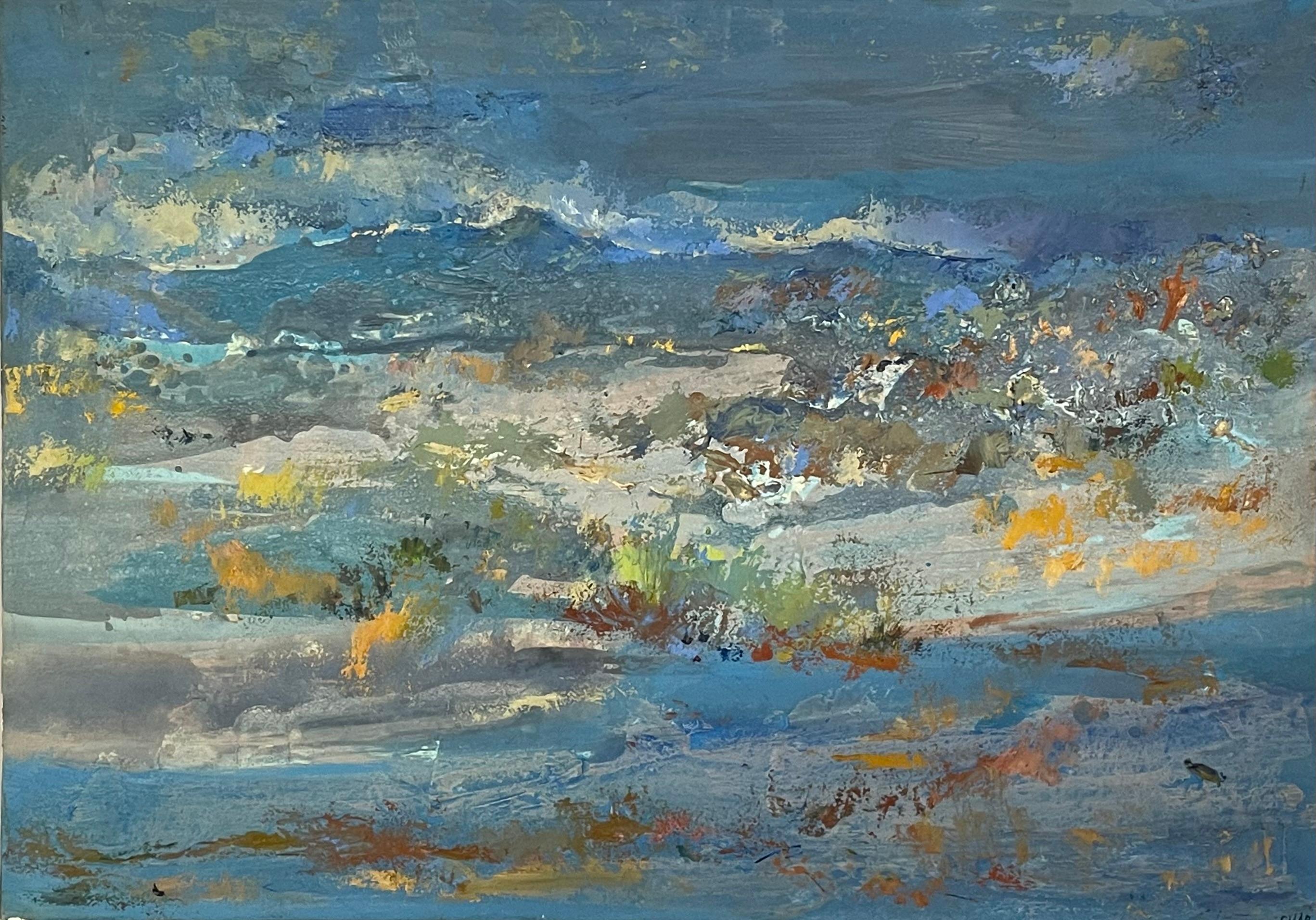Ronald Shap Landscape Painting - Blue desert