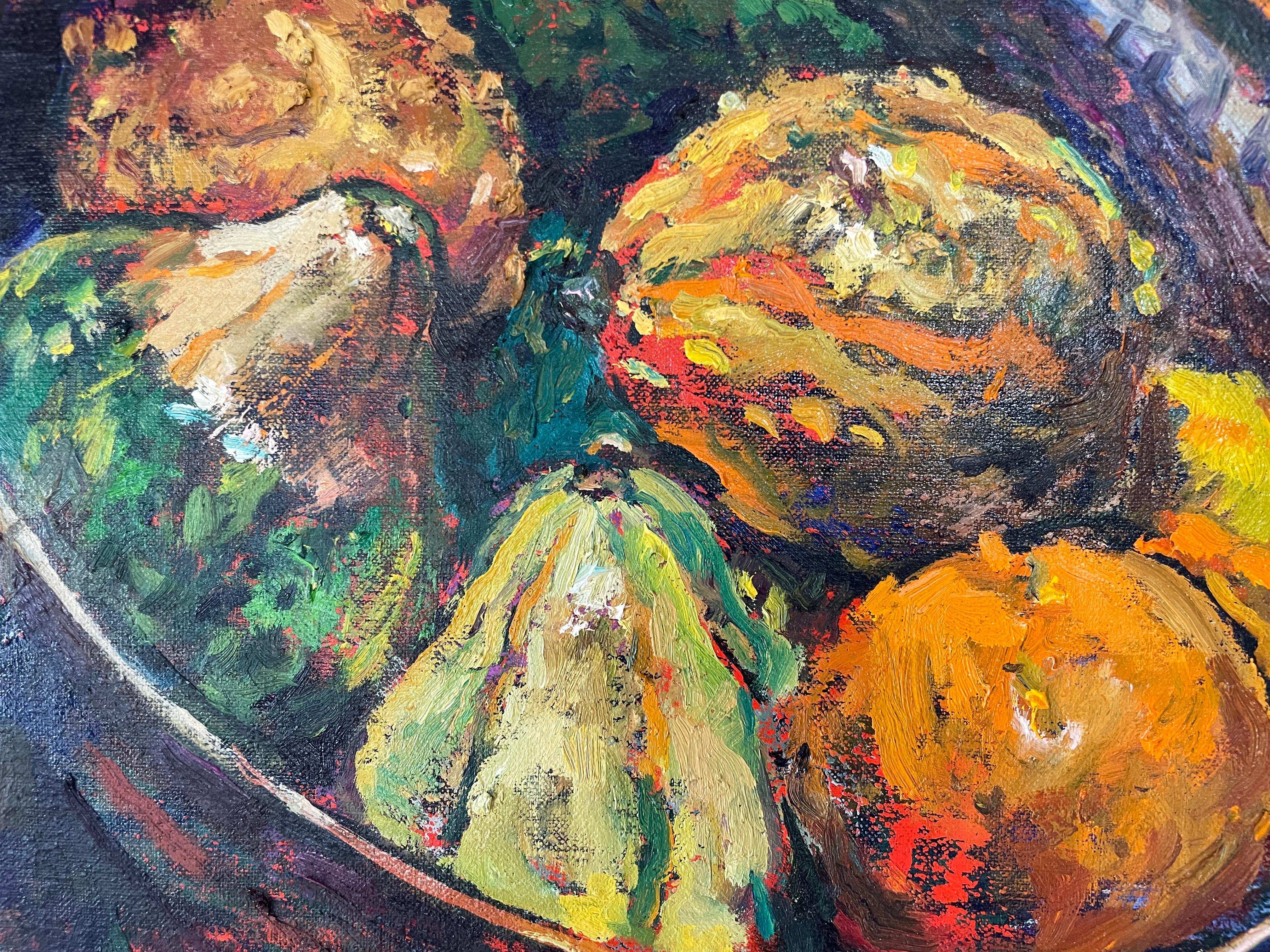 Double Harvest - Impressionist Painting by Ronald Shap