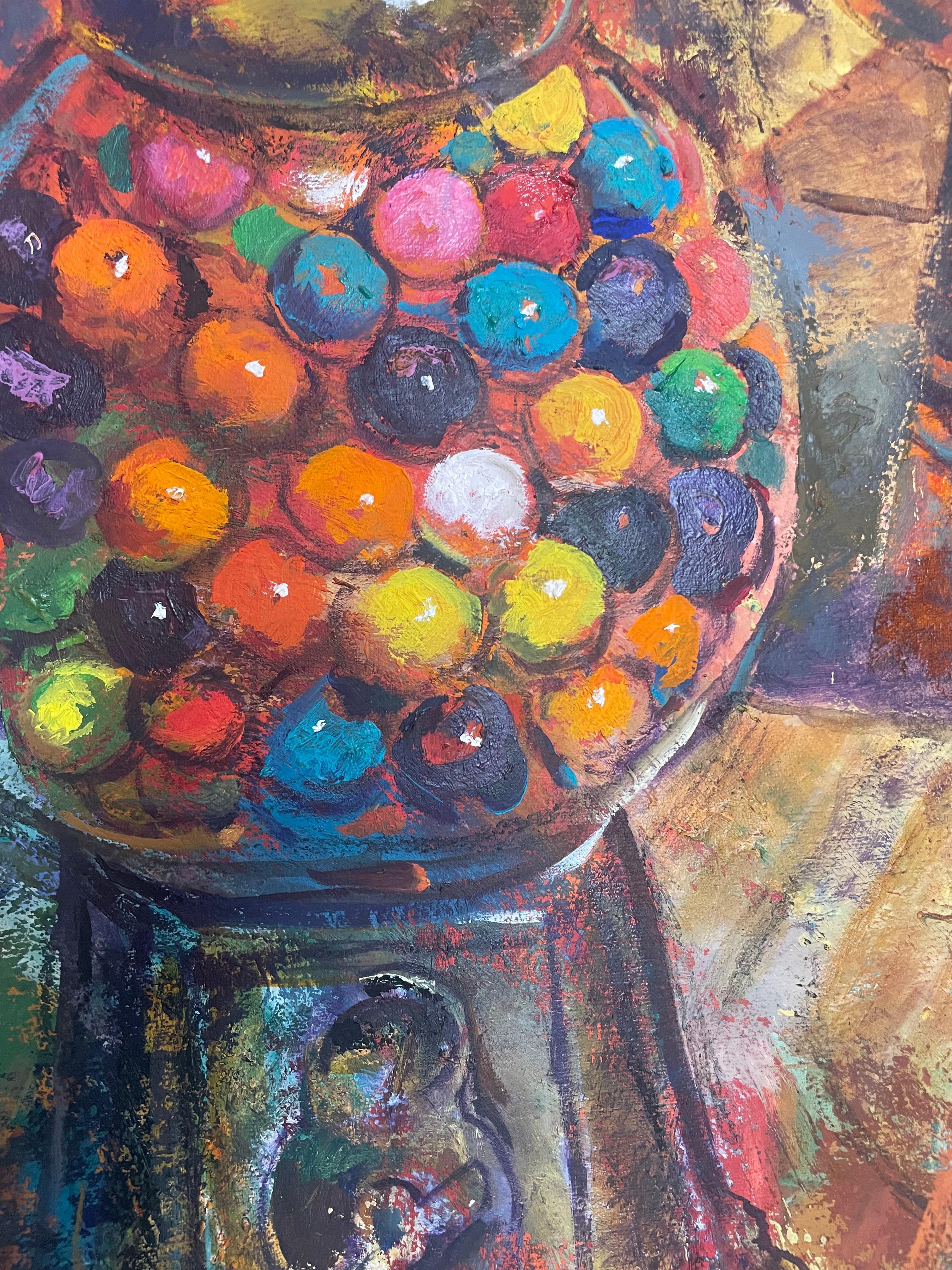 Gumball machine - Painting by Ronald Shap