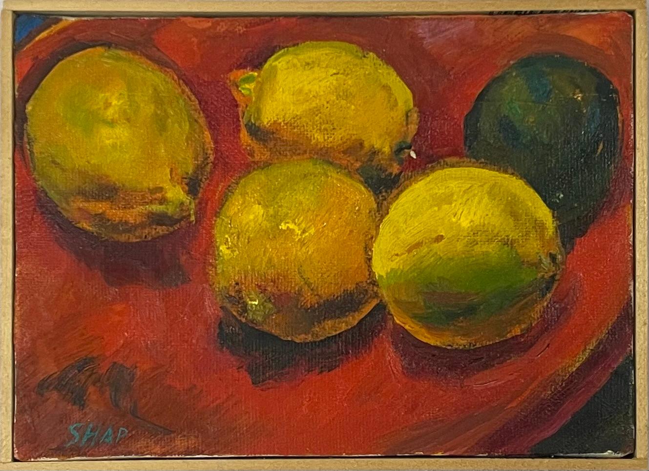 Ronald Shap Still-Life Painting – Zitronen und limetten