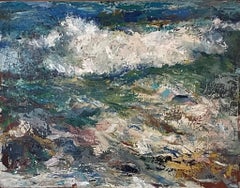 Vintage Original Ronald Shap ocean oil painting, signed