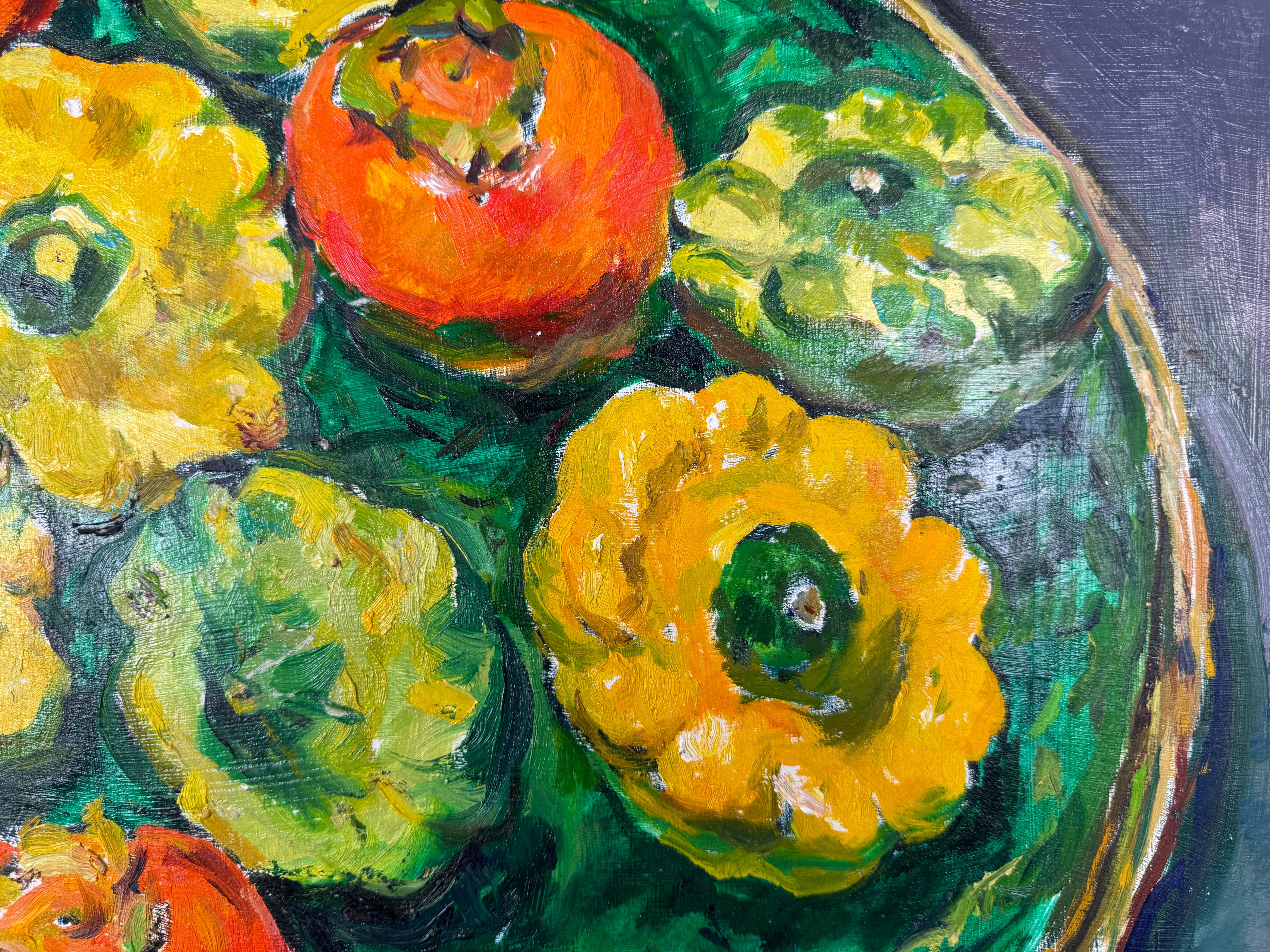 Squash and Persimmons - Painting by Ronald Shap