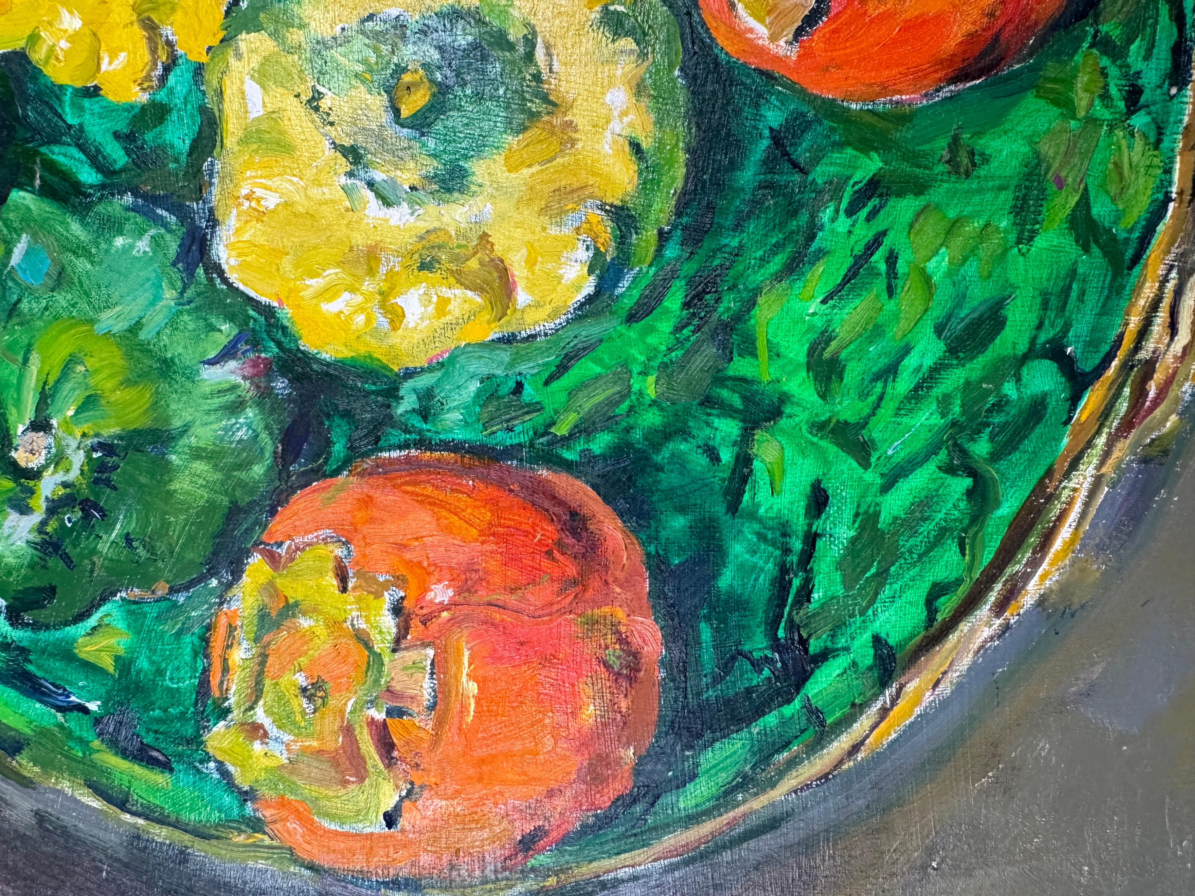Squash and Persimmons - Impressionist Painting by Ronald Shap