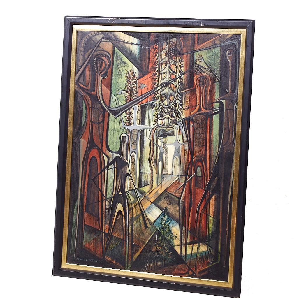 Inglese Ronald Smoothey Pittura su tavola con olio di Presenza del Medioevo in vendita