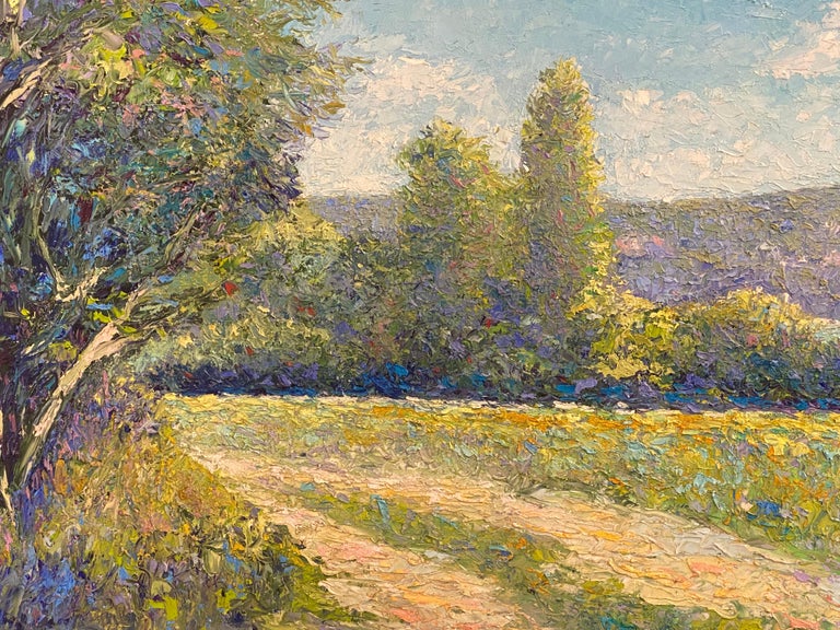 Dordogne (France)- 21st Century Contemporary Impressionistic Landscape Painting For Sale 1
