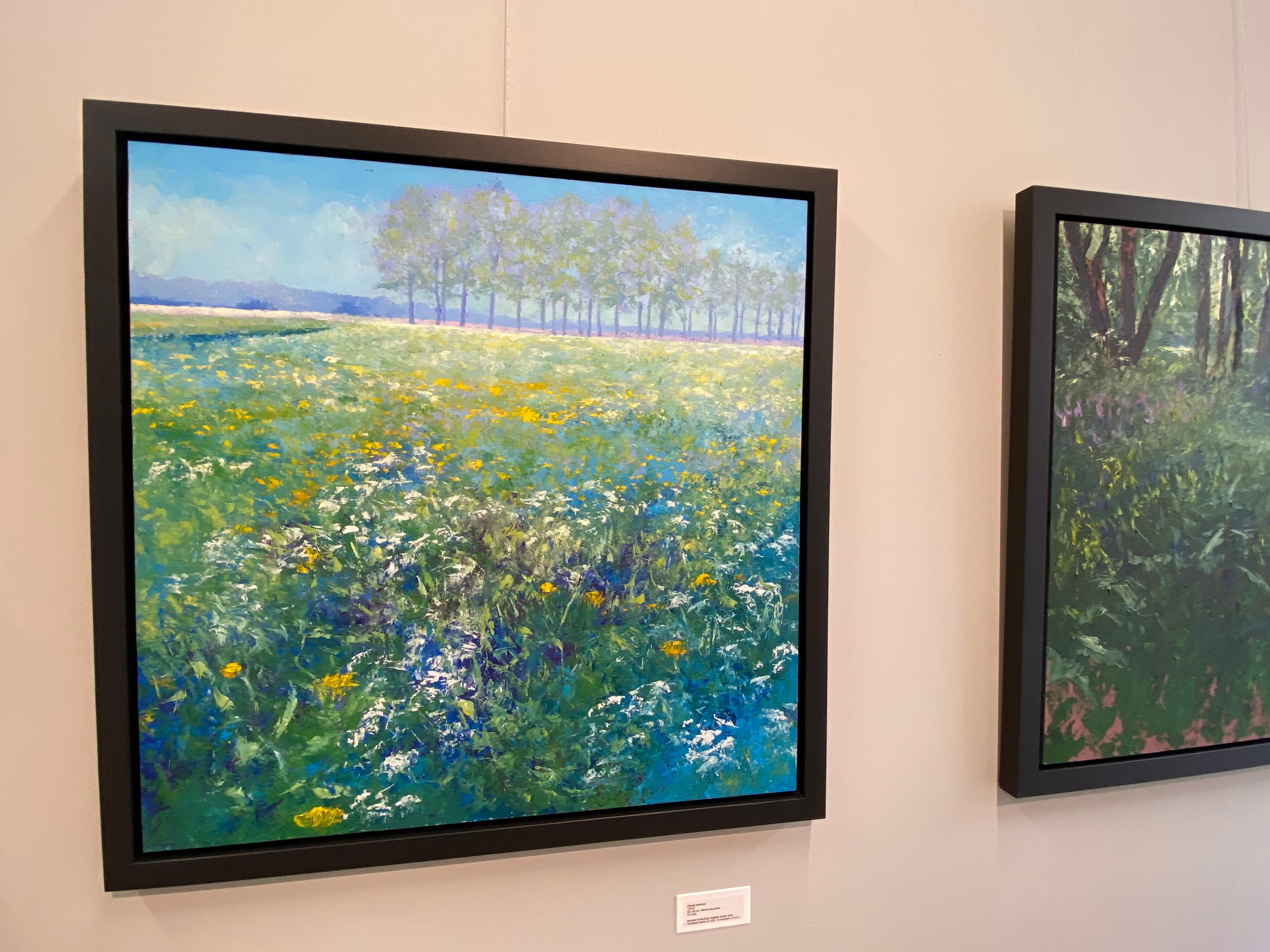 I campi - Pittura di paesaggio impressionista olandese contemporanea del XXI secolo - Painting di Ronald Soeliman