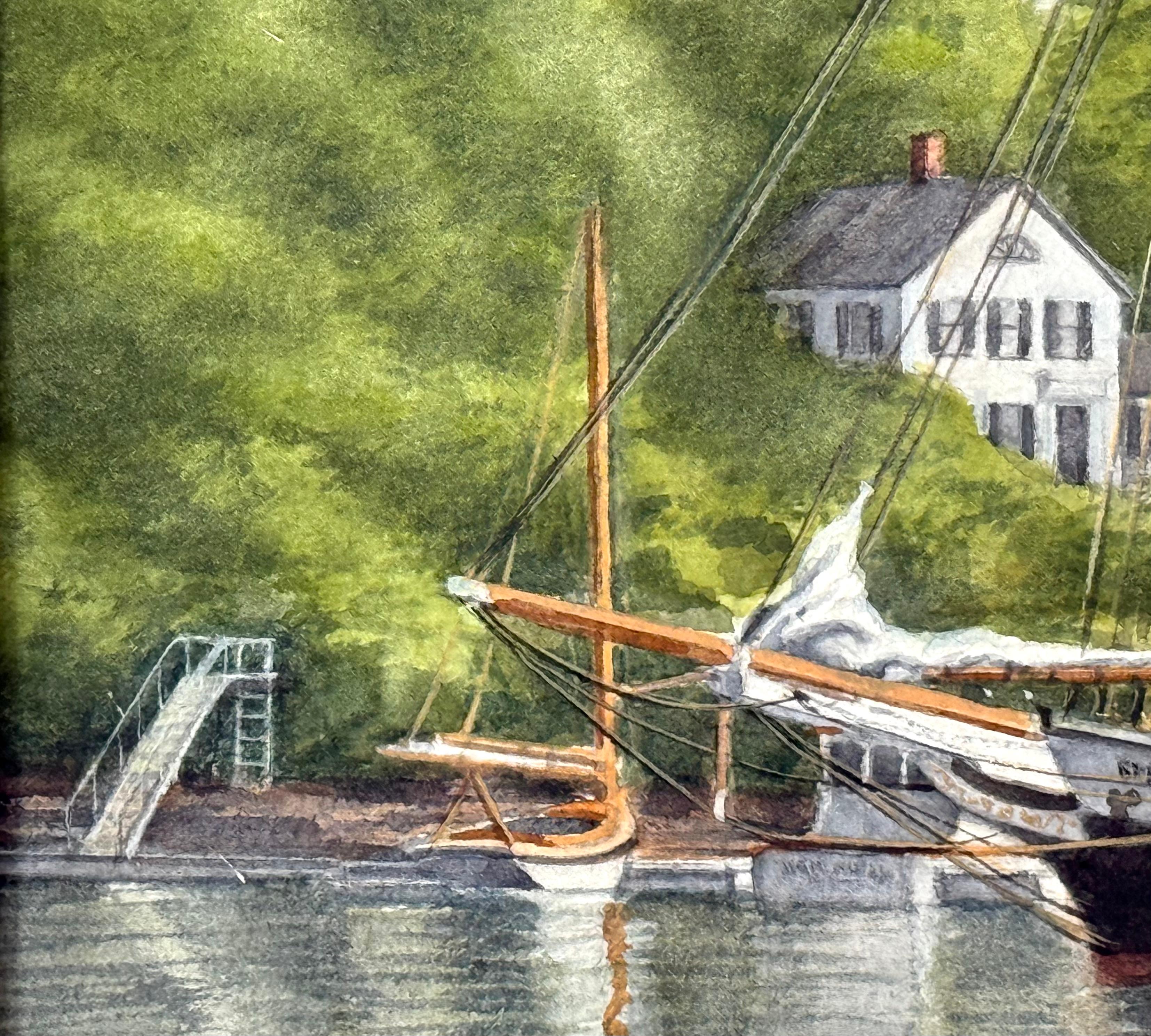 “Classic Sailboats” (Braun), Landscape Painting, von Ronald Soporito