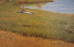 'Beach House', Cape Cod Modern Impressionist Marine Oil Painting