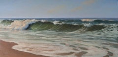 'Beach View', Cape Cod Modern Impressionist Marine Oil Painting