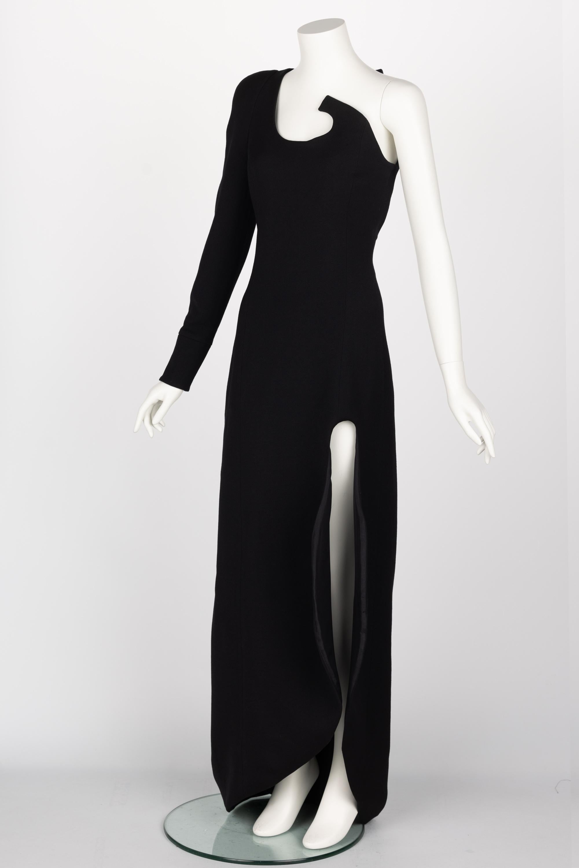Ronald van der Kemp Demi Couture Fall 2018 Robe noire sculpturale en vente 8