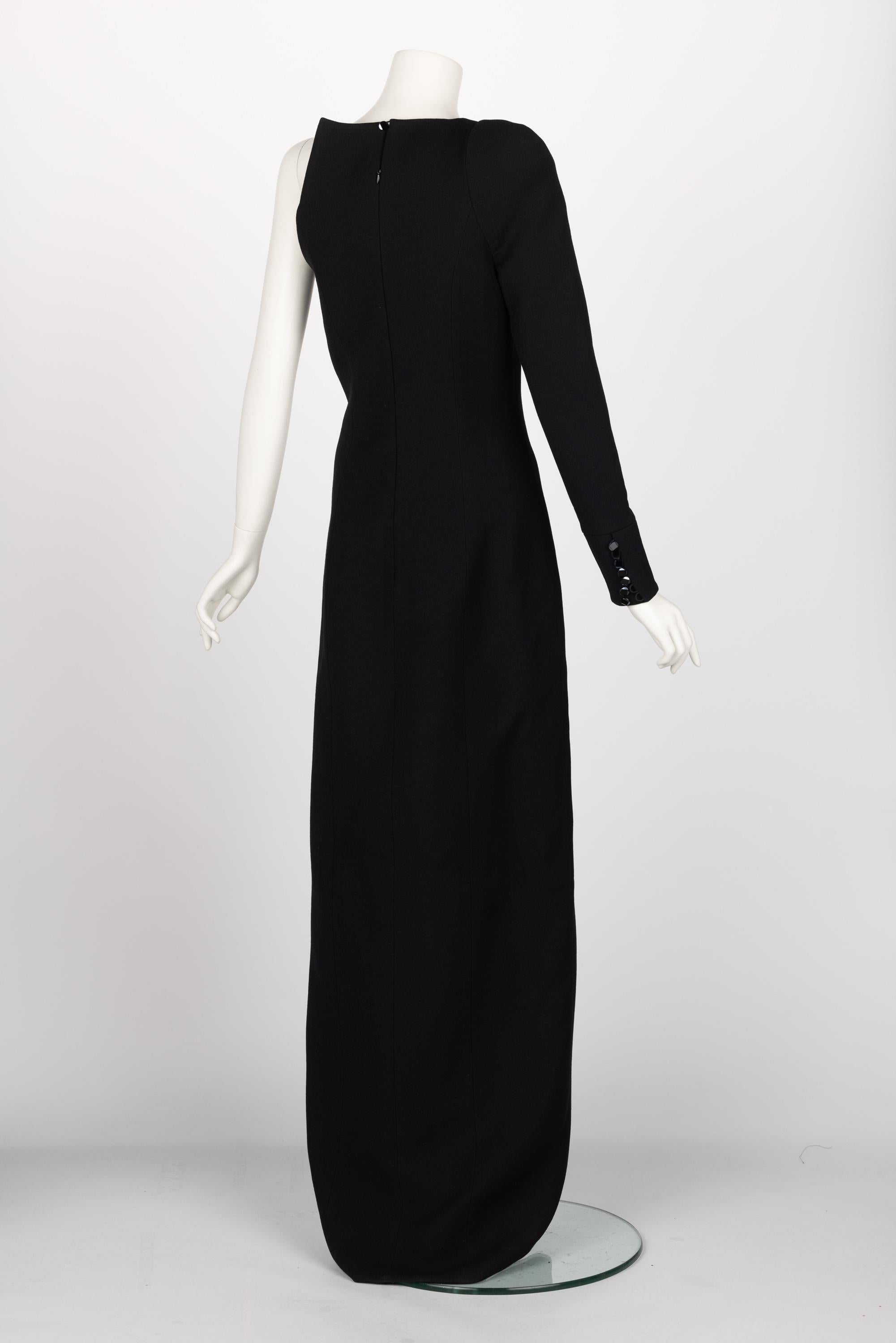 Women's Ronald van der Kemp Demi Couture Fall 2018 Sculptural Black Dress  For Sale