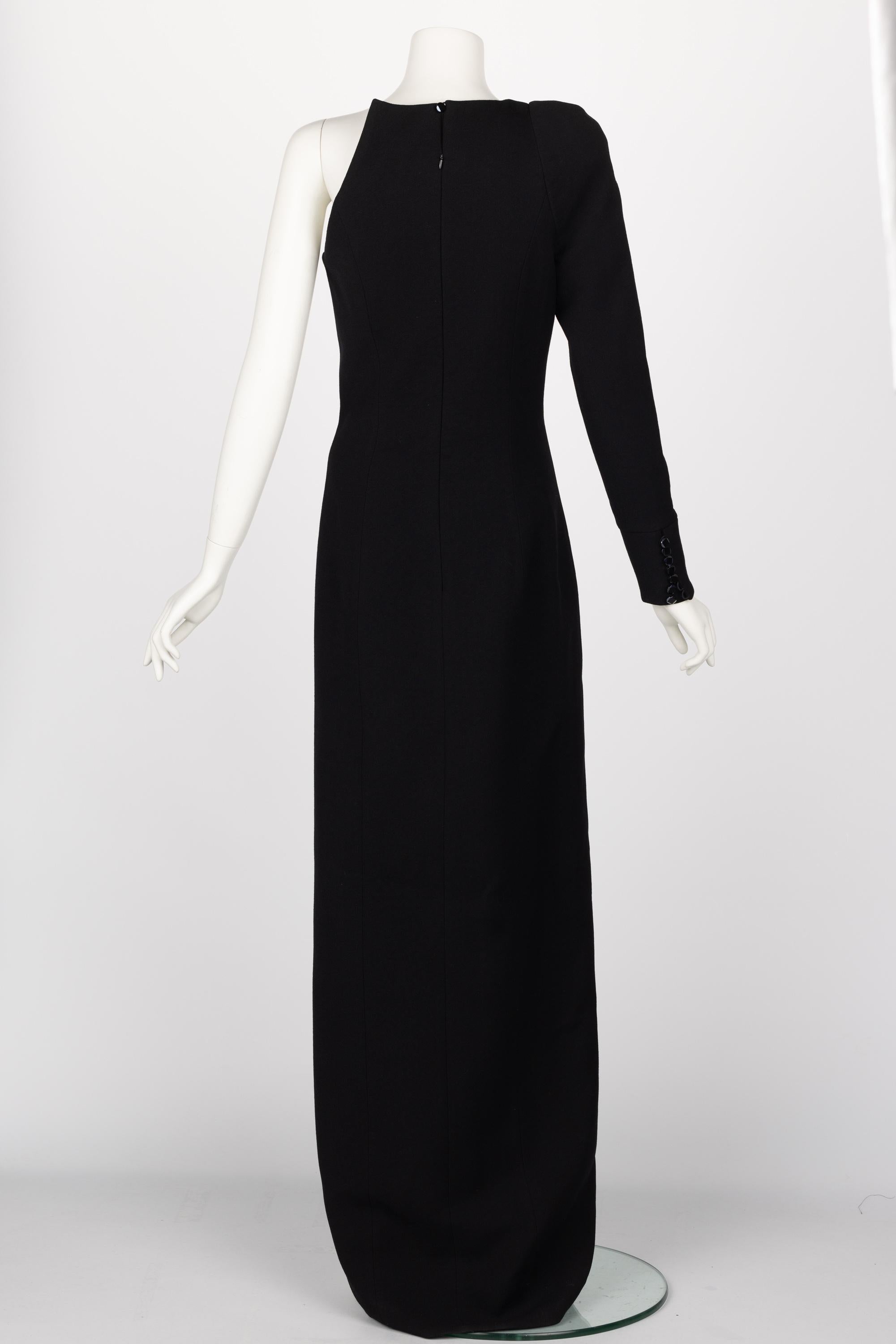 Ronald van der Kemp Demi Couture Fall 2018 Robe noire sculpturale en vente 2