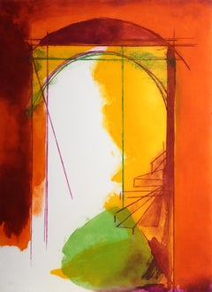 Signed Abstract Lithograph by Latin American Artist Ronaldo de Juan
