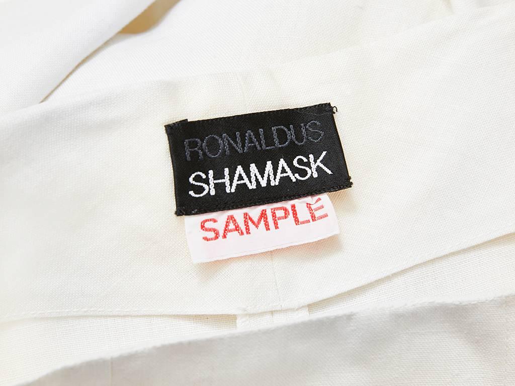 Ronaldus Shamask High Waist Wide Leg Linen Trouser In Excellent Condition In New York, NY